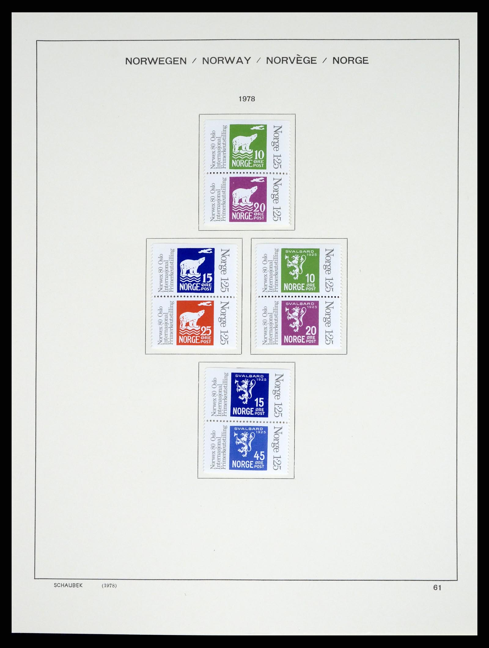 37544 061 - Postzegelverzameling 37544 Noorwegen 1855-2014.