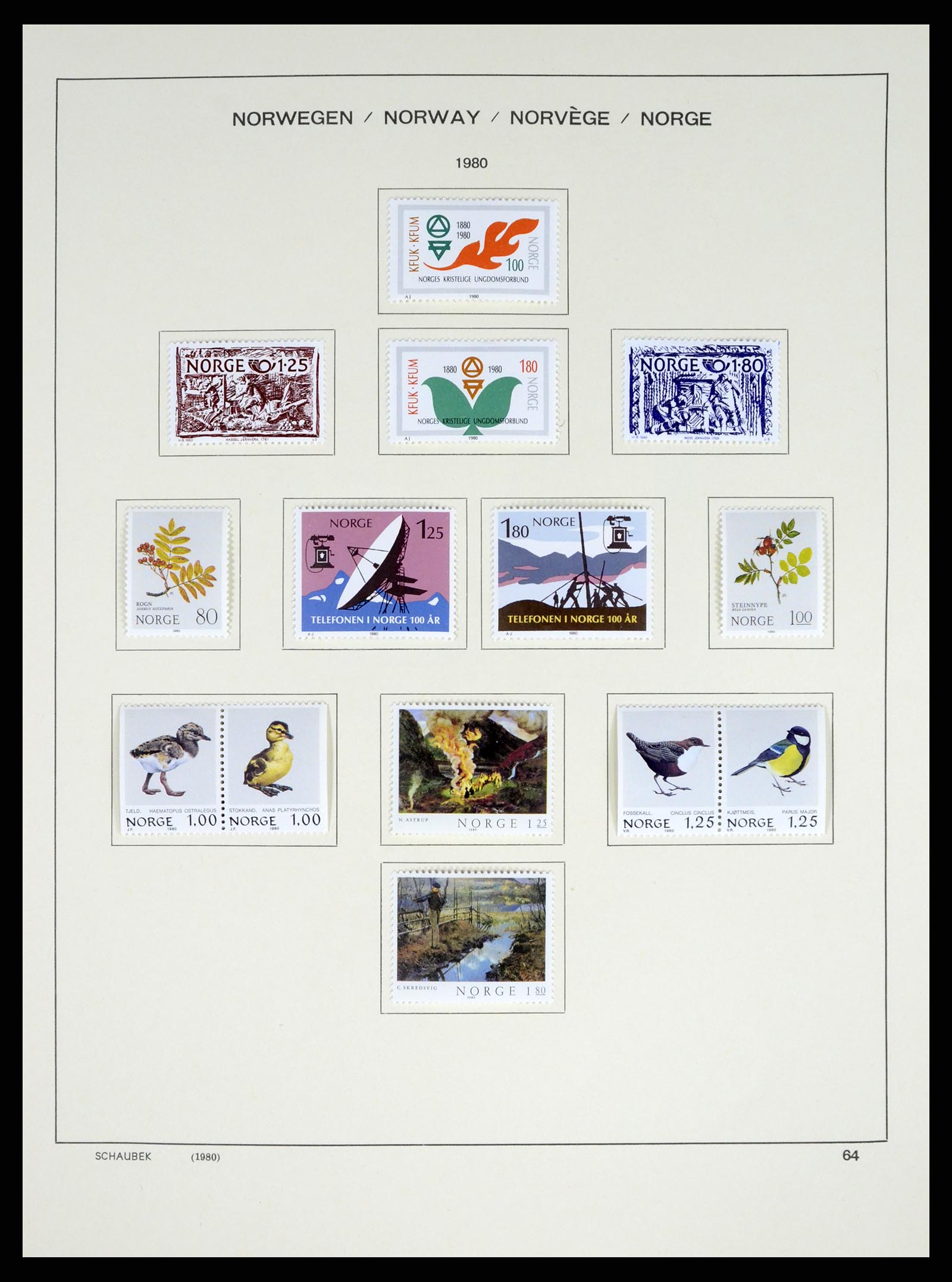 37544 065 - Postzegelverzameling 37544 Noorwegen 1855-2014.