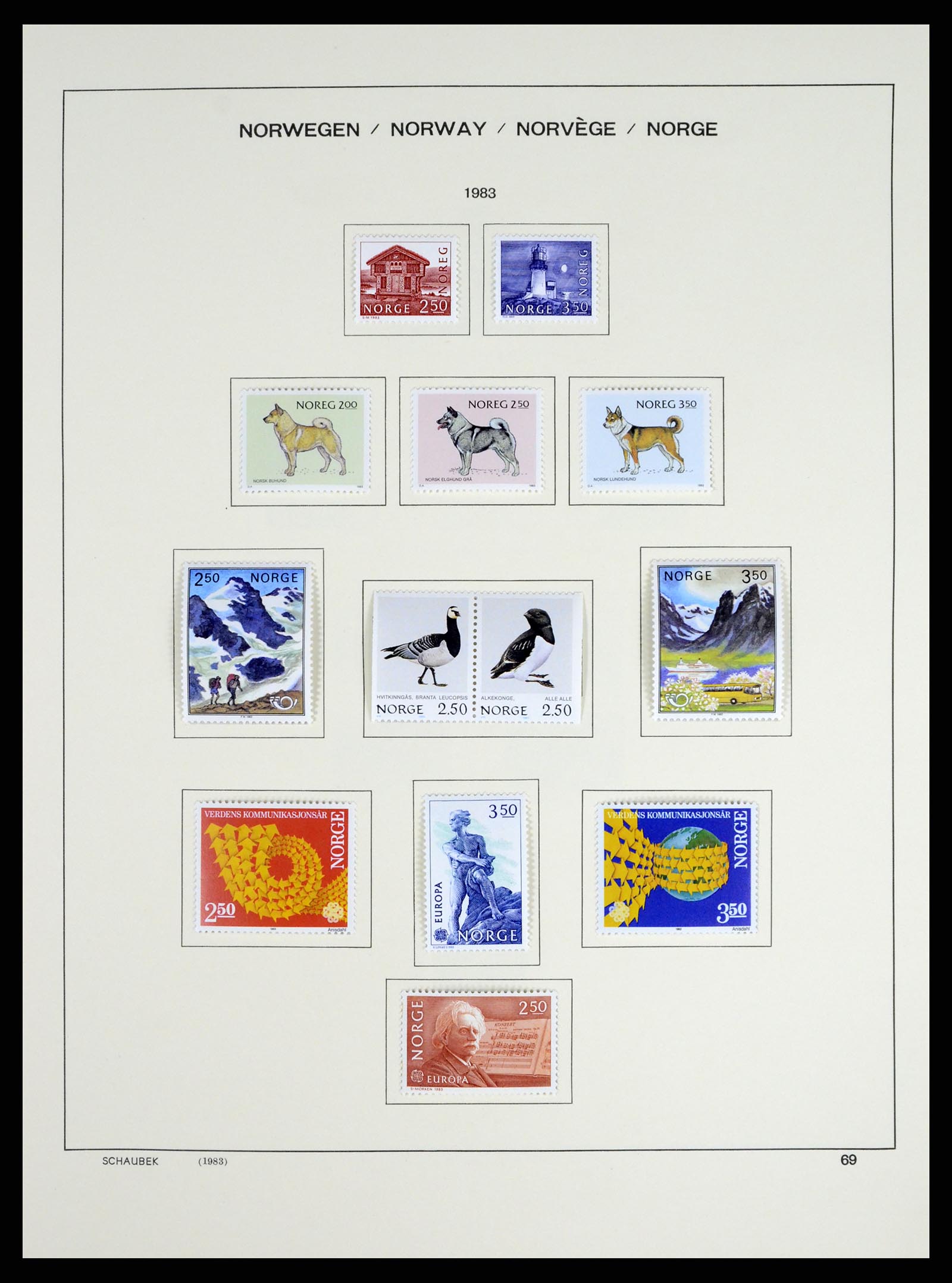 37544 071 - Postzegelverzameling 37544 Noorwegen 1855-2014.