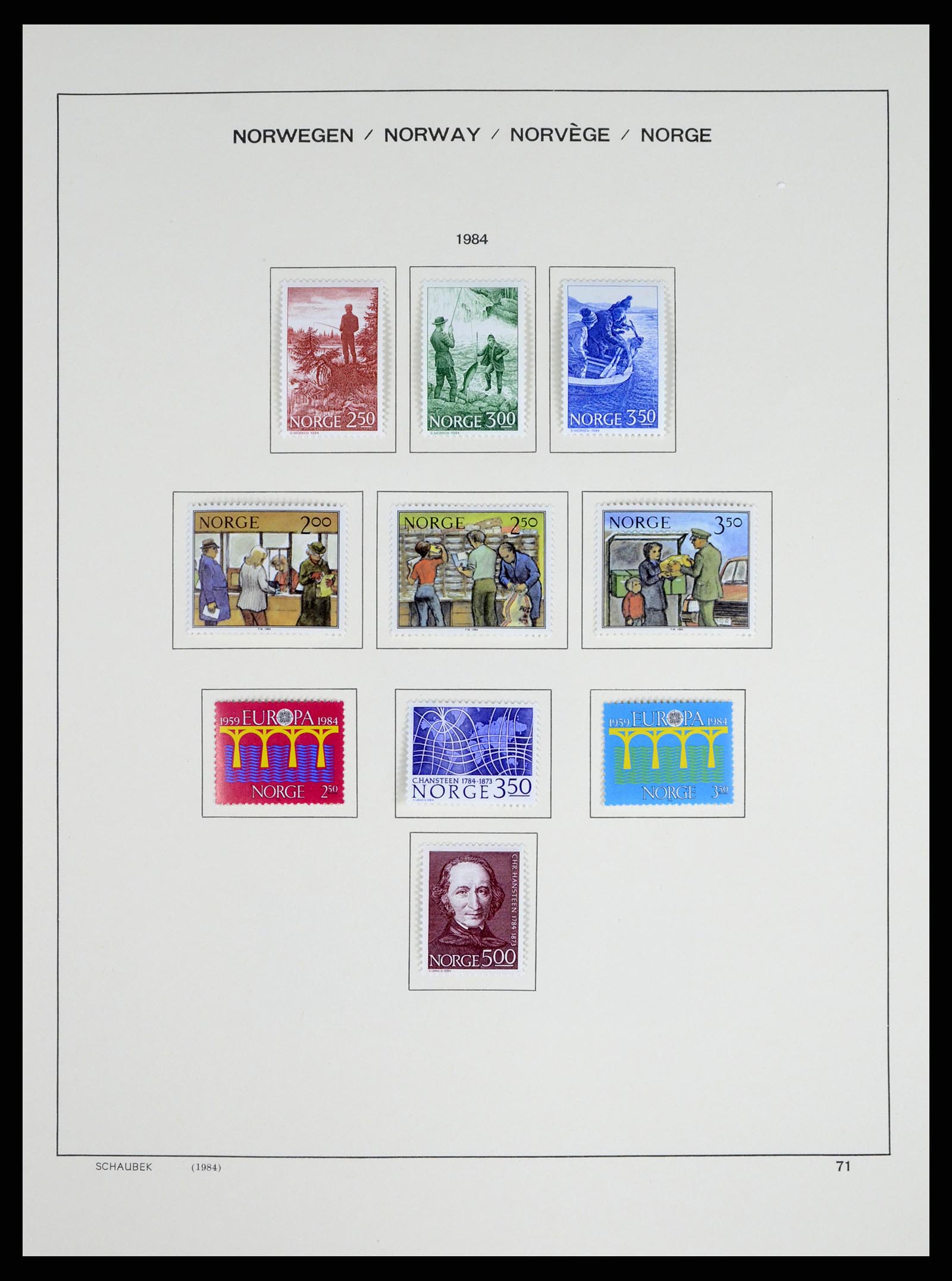 37544 074 - Postzegelverzameling 37544 Noorwegen 1855-2014.