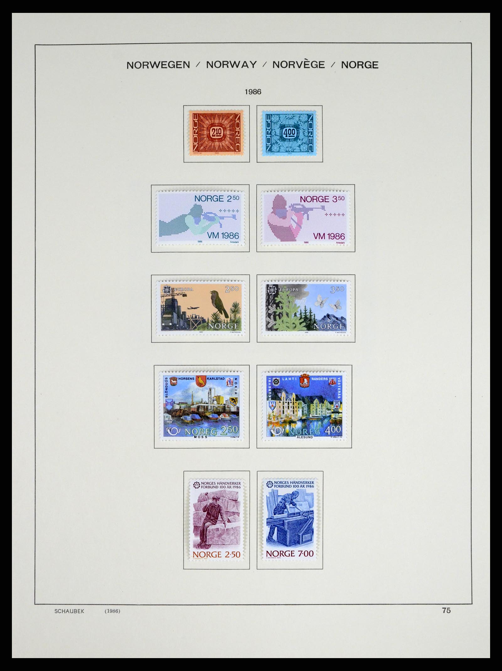37544 079 - Postzegelverzameling 37544 Noorwegen 1855-2014.