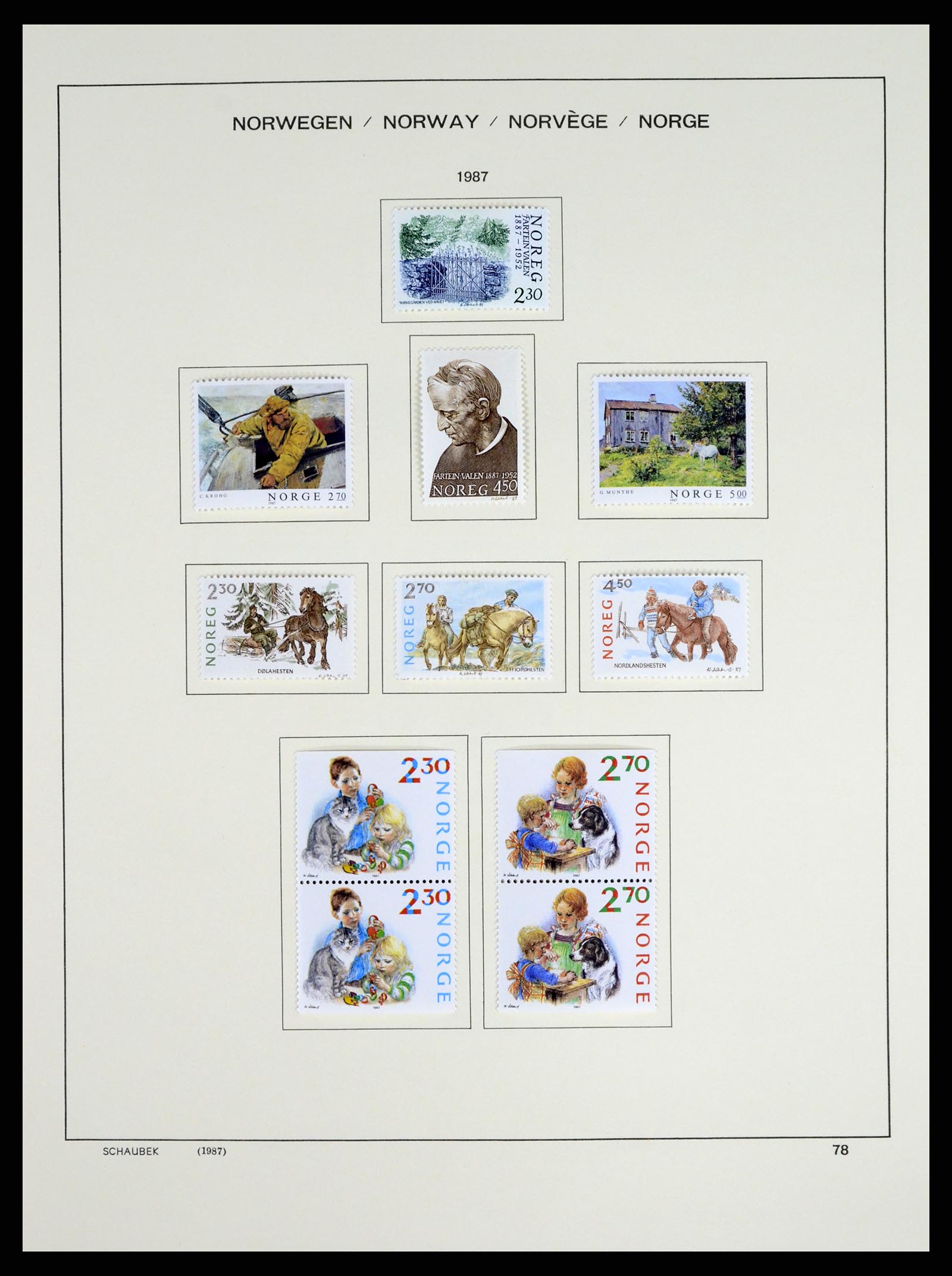 37544 084 - Postzegelverzameling 37544 Noorwegen 1855-2014.