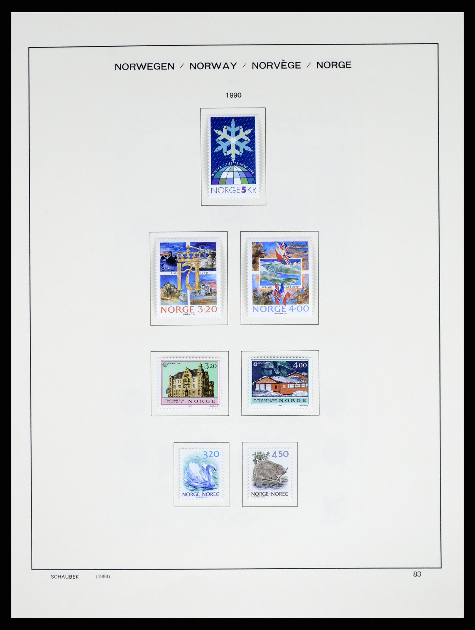 37544 091 - Postzegelverzameling 37544 Noorwegen 1855-2014.