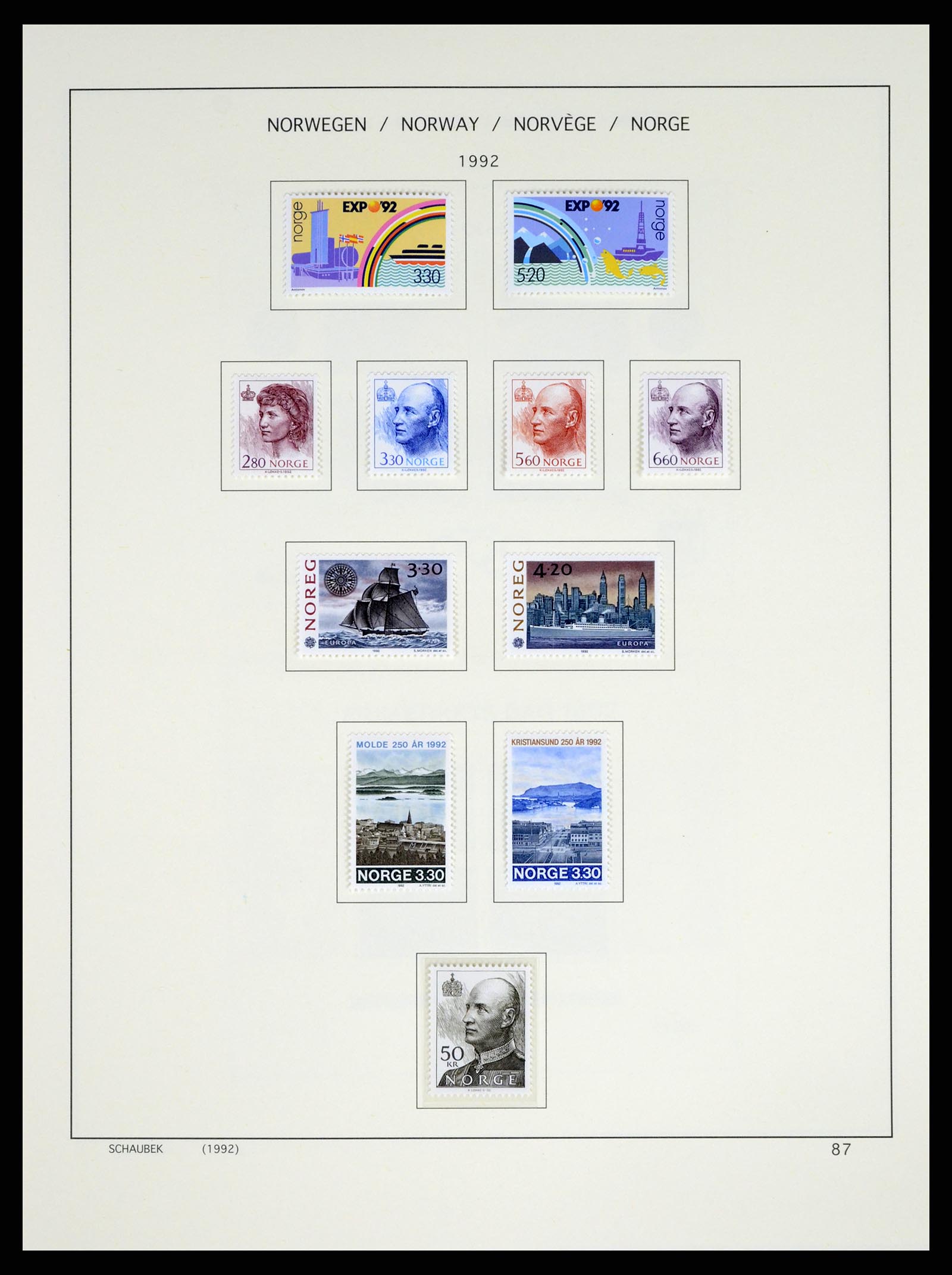 37544 097 - Postzegelverzameling 37544 Noorwegen 1855-2014.