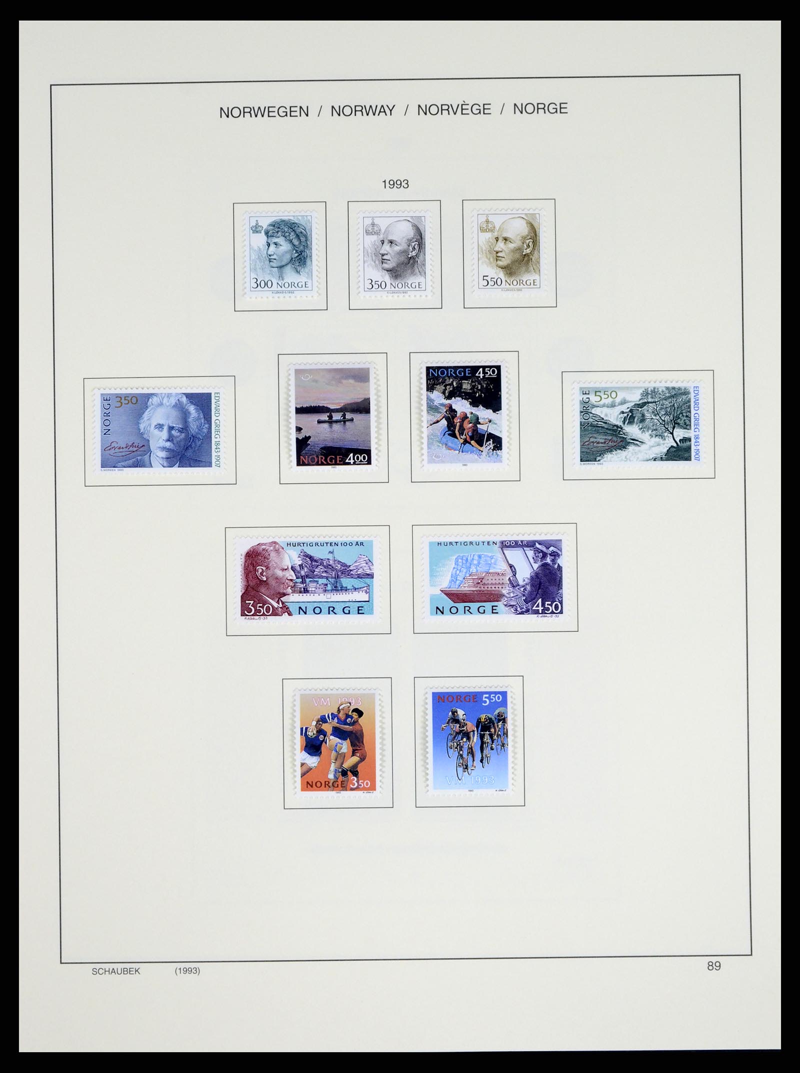 37544 100 - Postzegelverzameling 37544 Noorwegen 1855-2014.