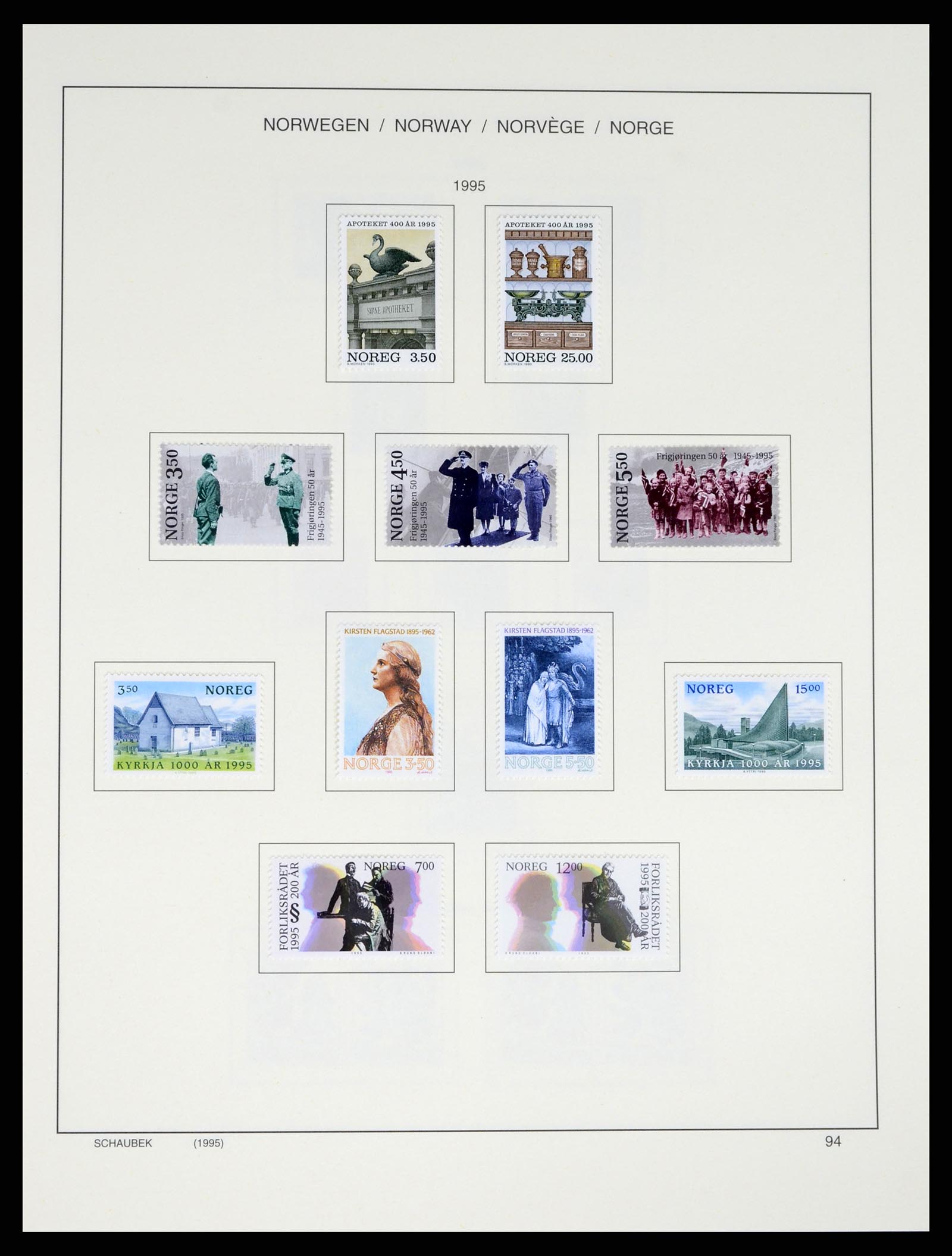 37544 107 - Postzegelverzameling 37544 Noorwegen 1855-2014.