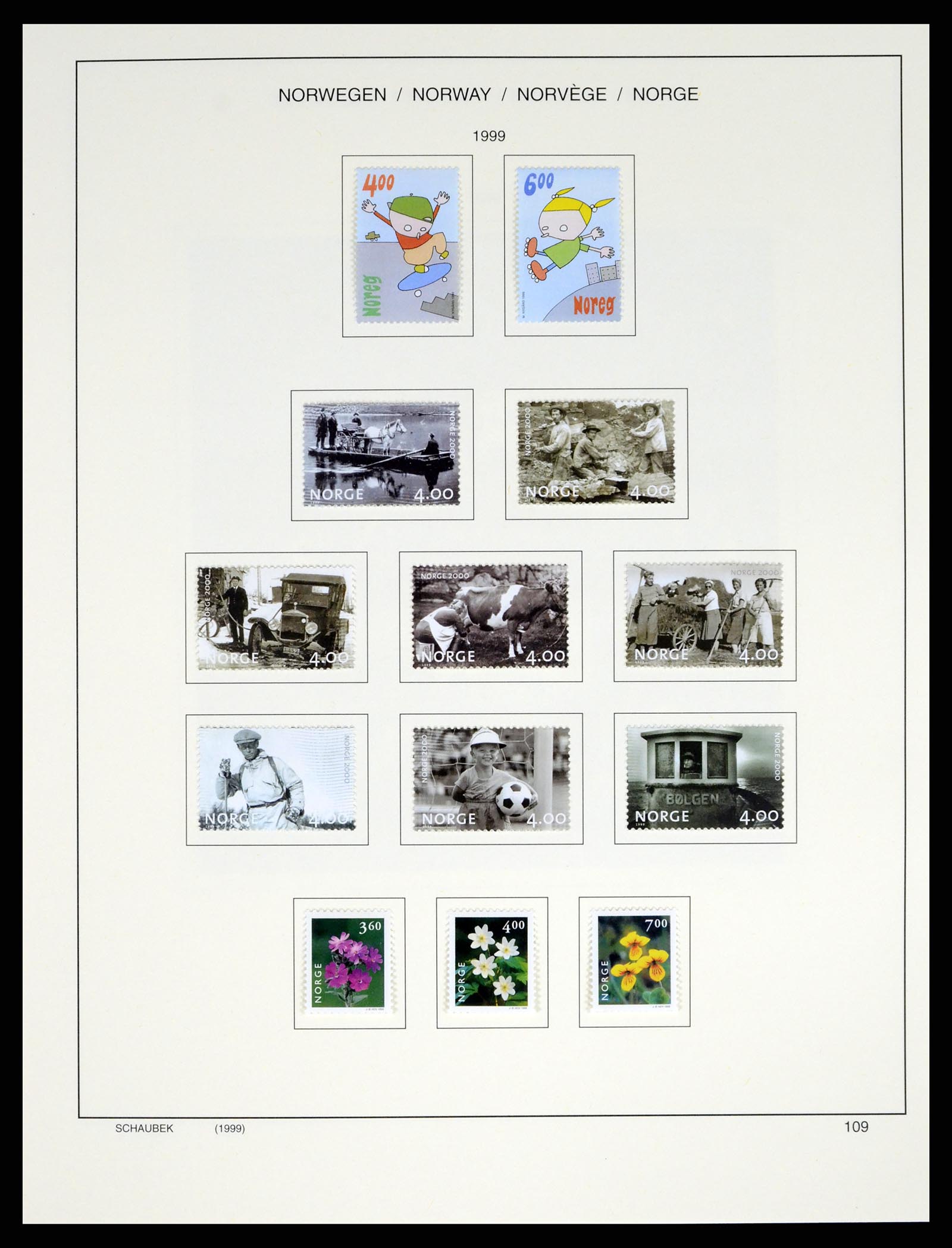 37544 123 - Postzegelverzameling 37544 Noorwegen 1855-2014.
