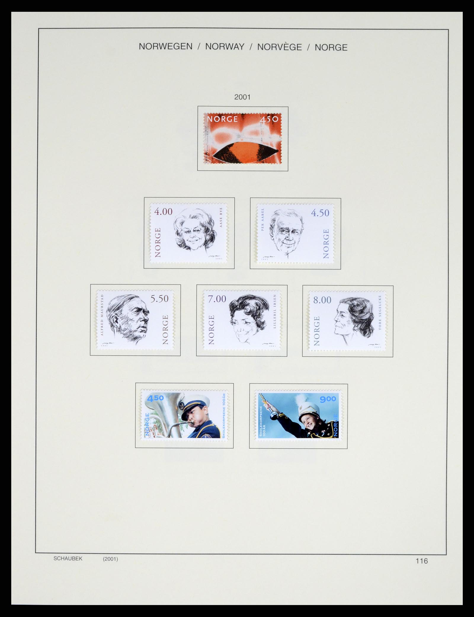 37544 130 - Postzegelverzameling 37544 Noorwegen 1855-2014.
