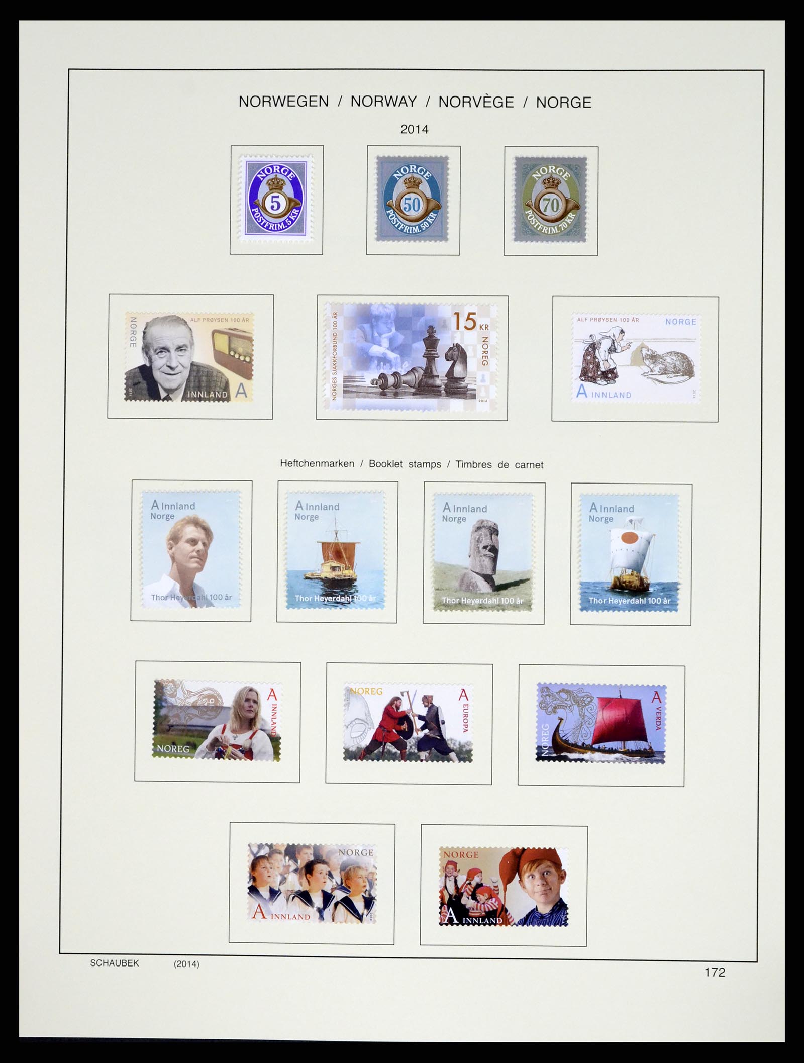 37544 203 - Postzegelverzameling 37544 Noorwegen 1855-2014.