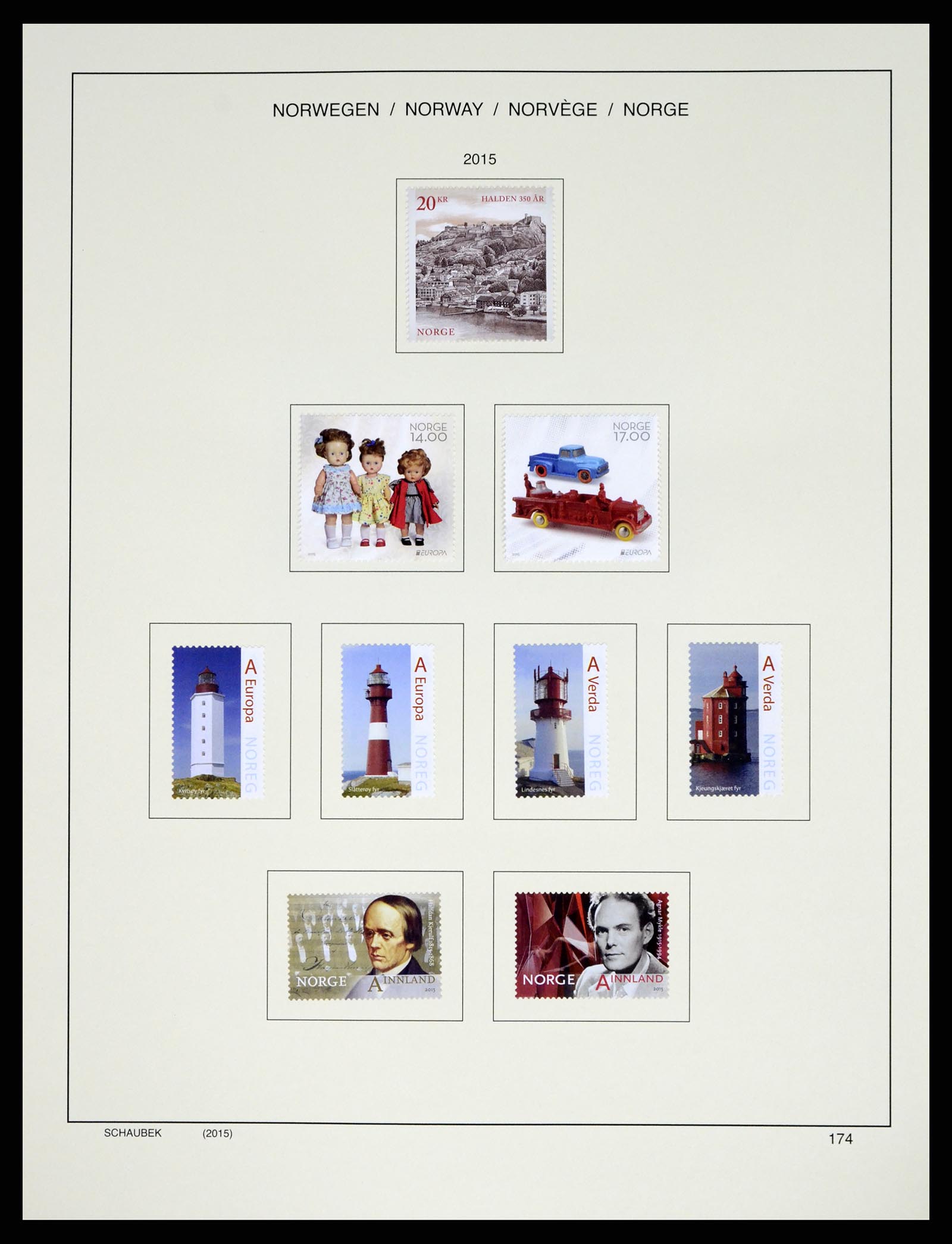 37544 205 - Postzegelverzameling 37544 Noorwegen 1855-2014.