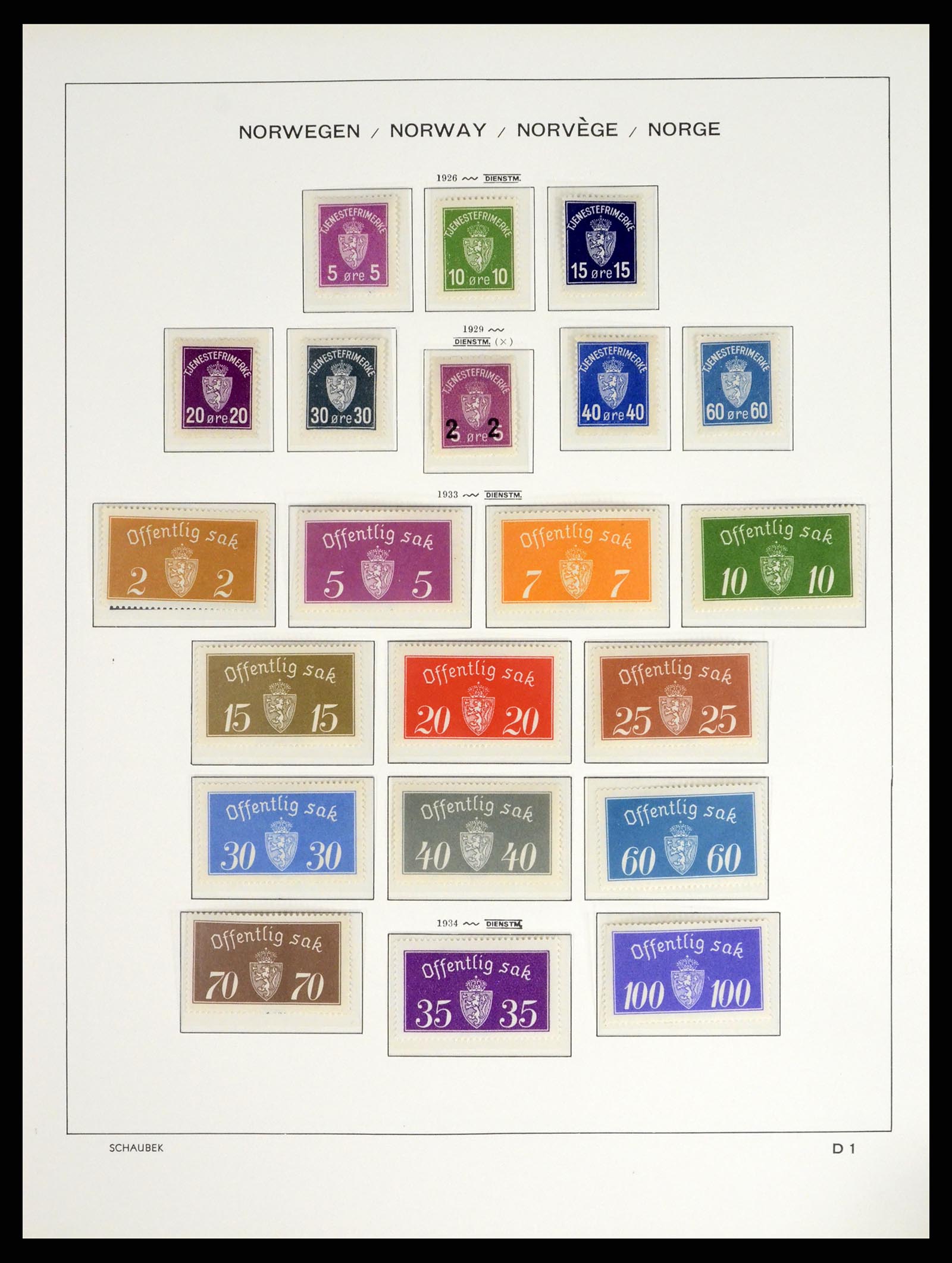 37544 208 - Postzegelverzameling 37544 Noorwegen 1855-2014.