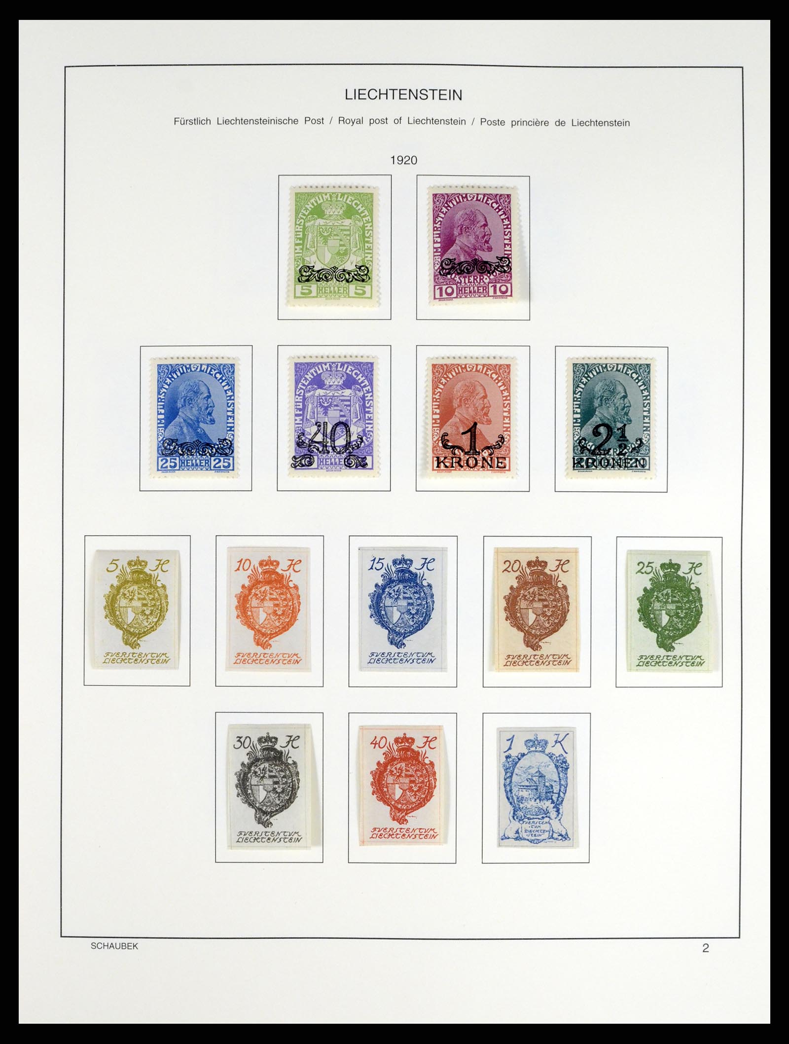 37547 002 - Stamp collection 37547 Liechtenstein 1912-2011.