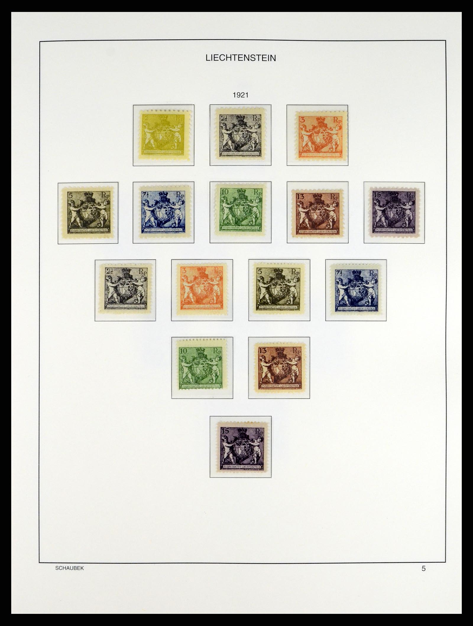 37547 005 - Stamp collection 37547 Liechtenstein 1912-2011.