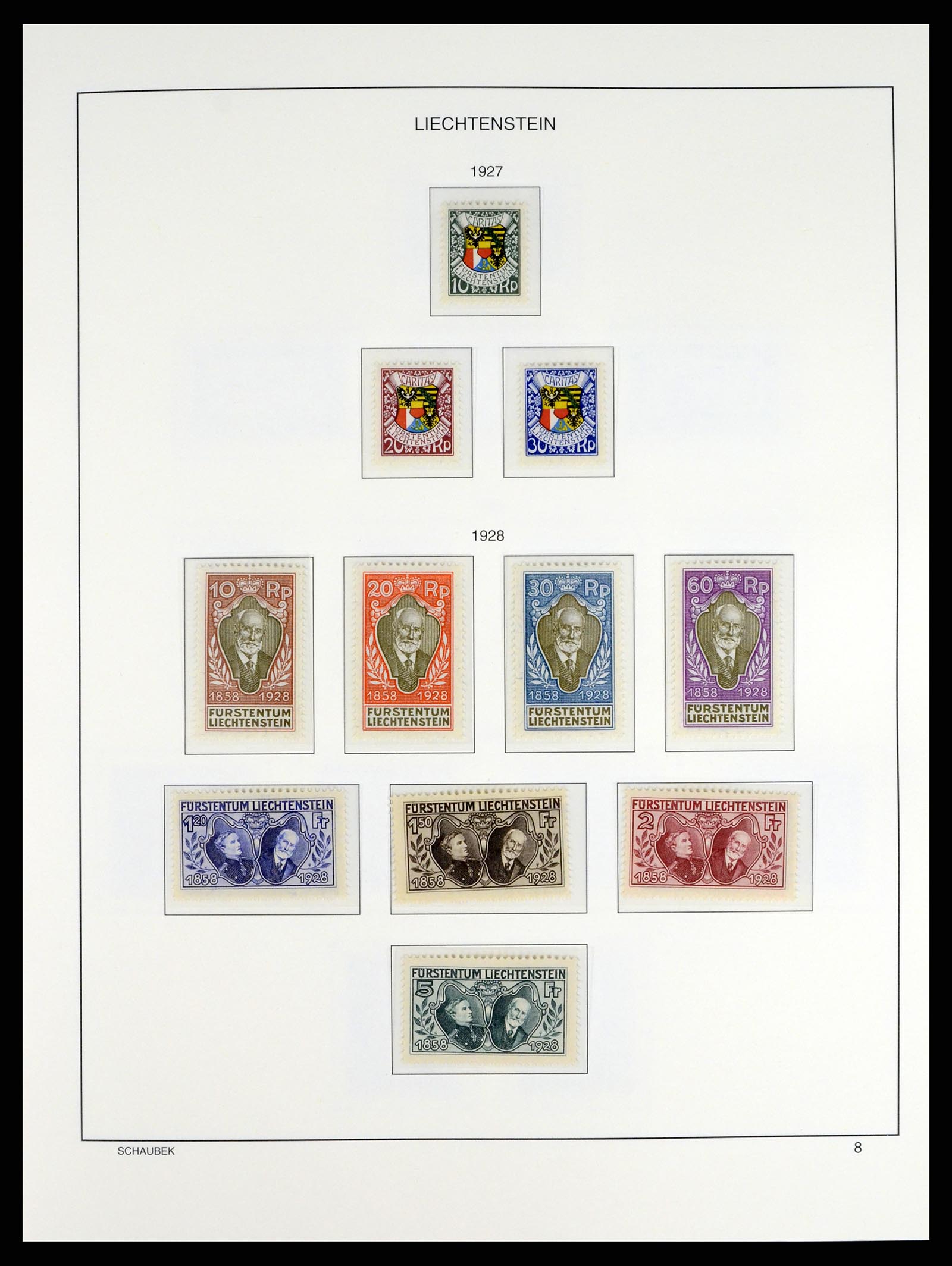 37547 008 - Stamp collection 37547 Liechtenstein 1912-2011.