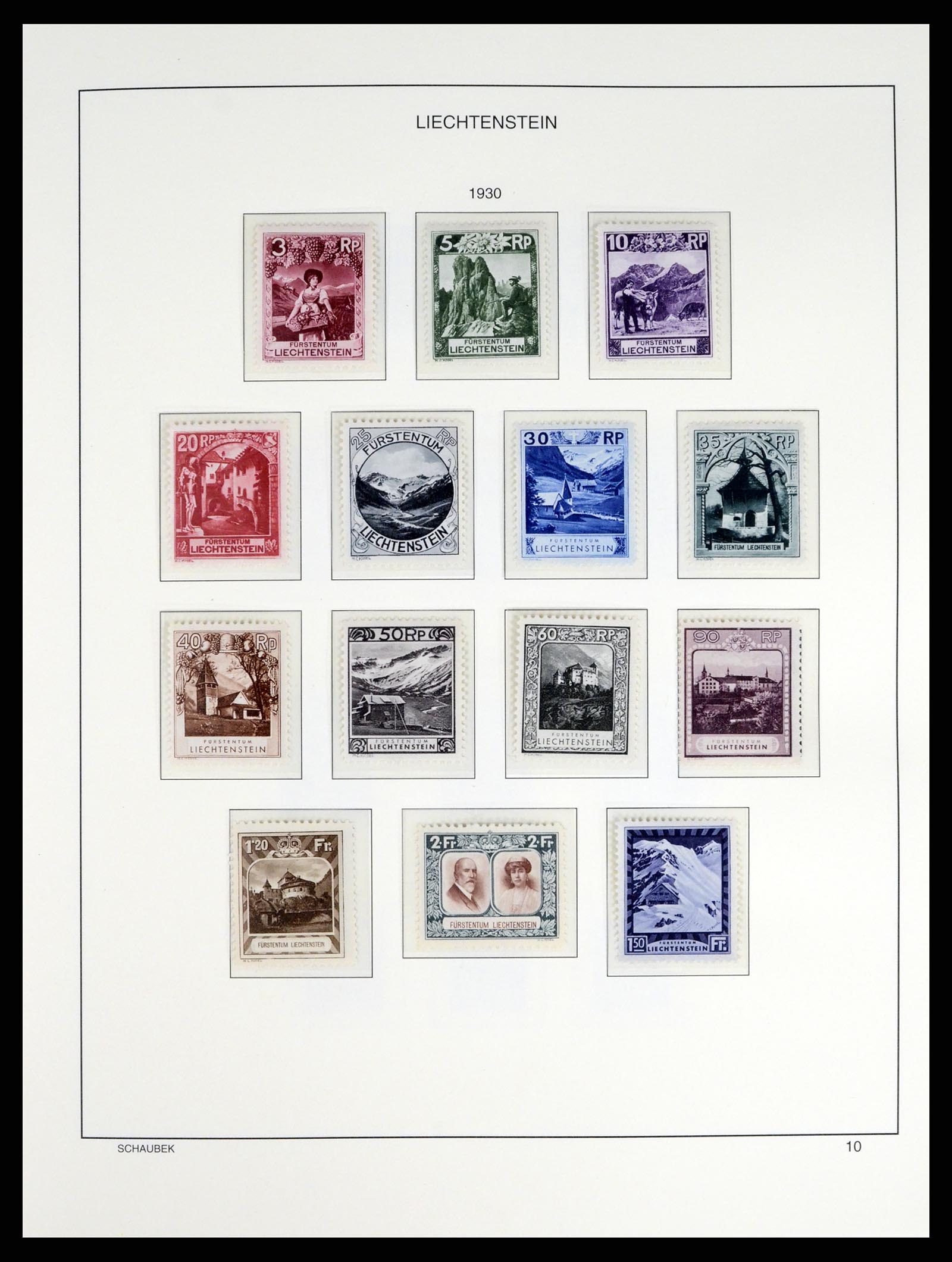 37547 010 - Stamp collection 37547 Liechtenstein 1912-2011.