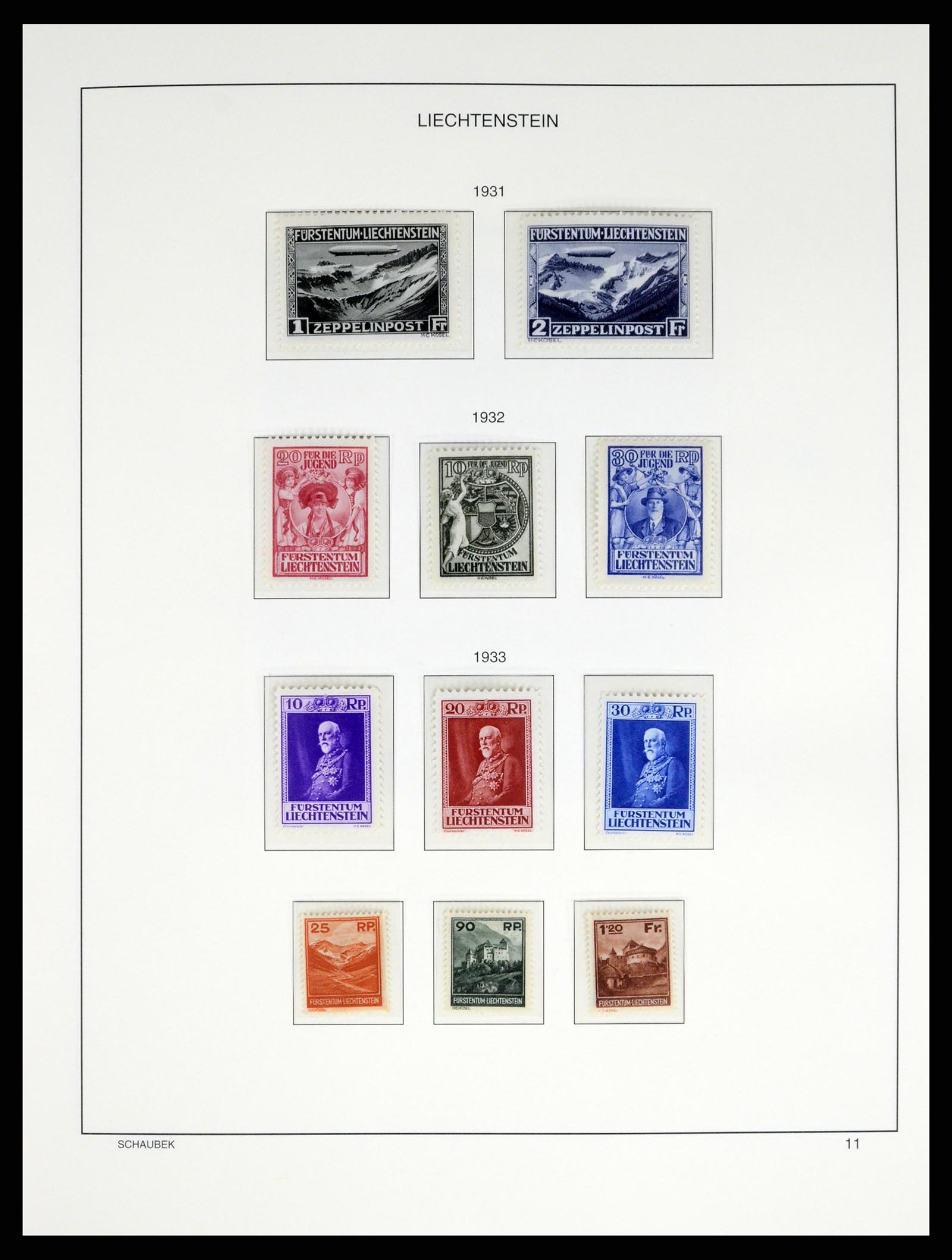 37547 011 - Stamp collection 37547 Liechtenstein 1912-2011.
