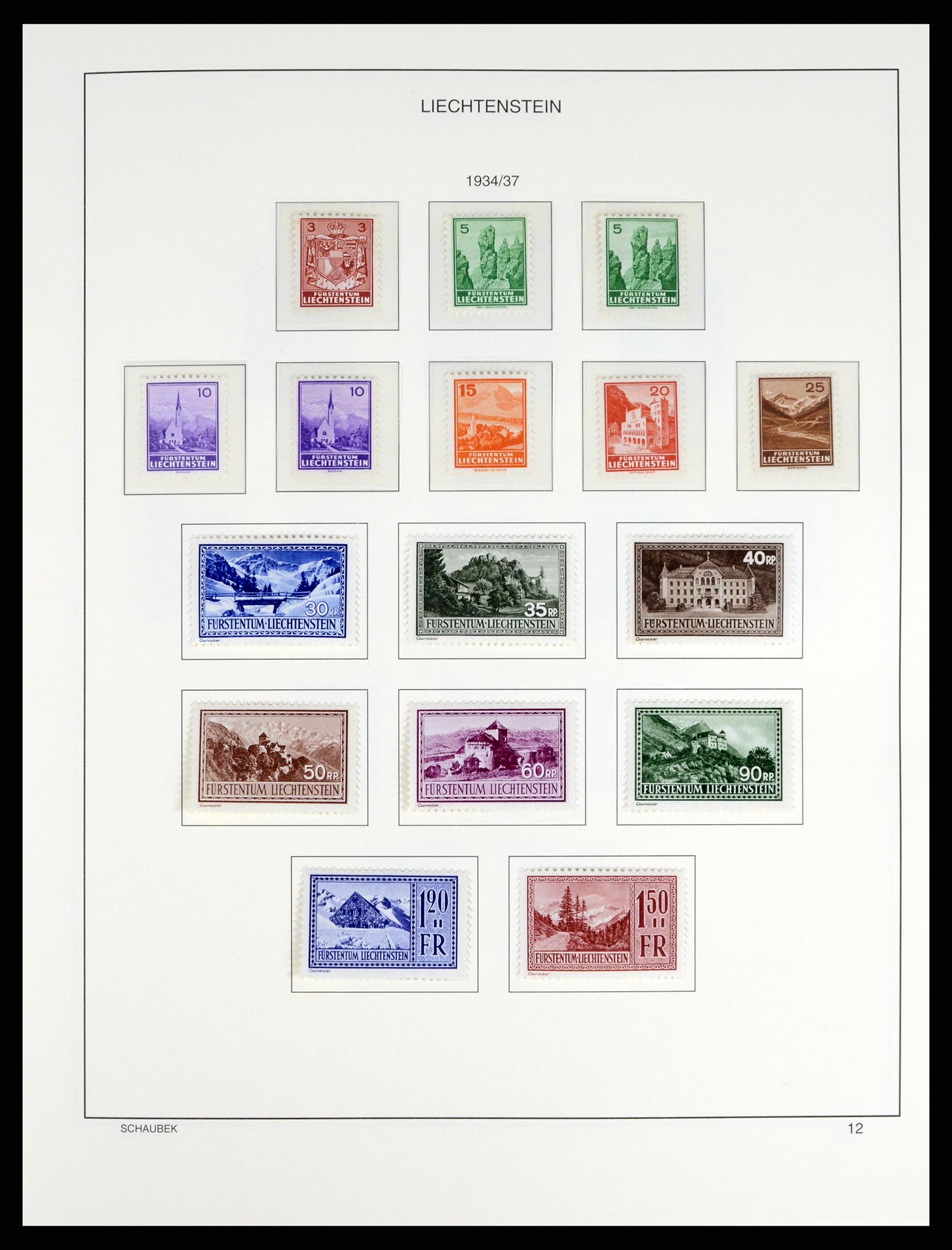 37547 013 - Stamp collection 37547 Liechtenstein 1912-2011.