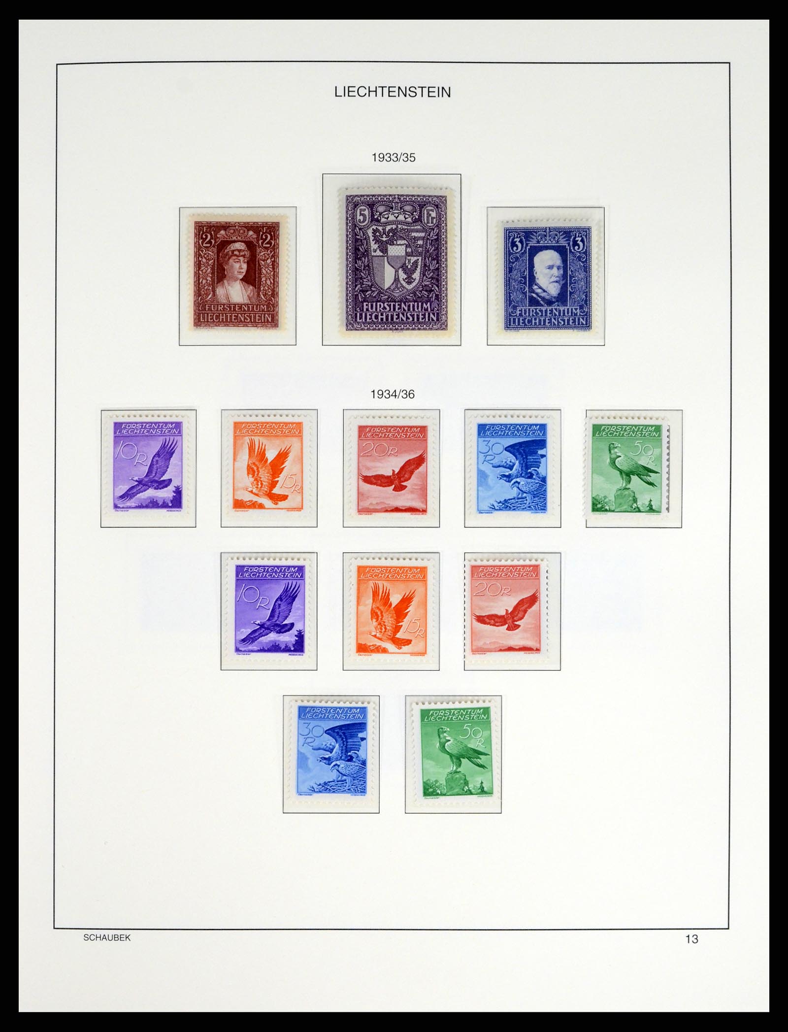 37547 014 - Stamp collection 37547 Liechtenstein 1912-2011.