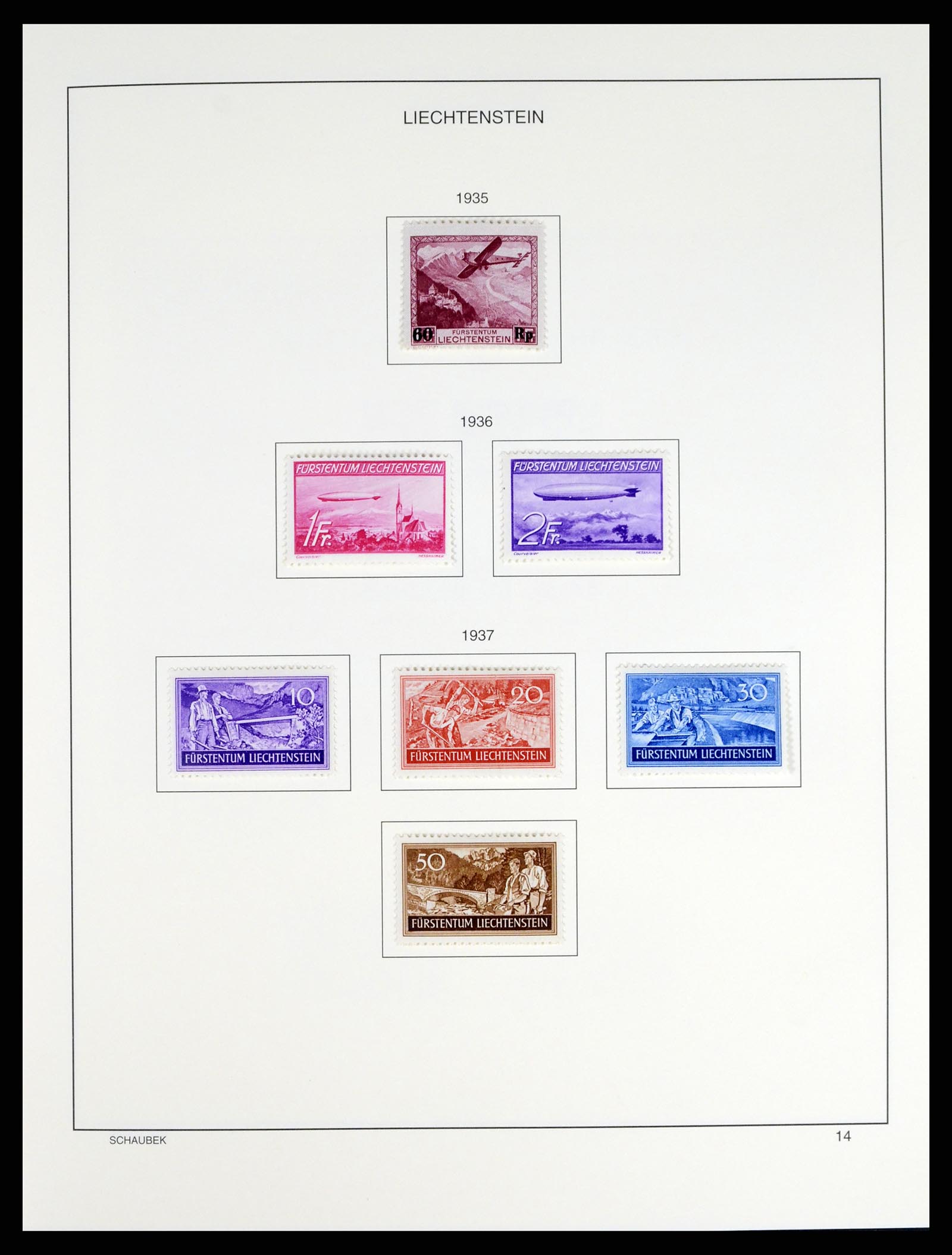 37547 015 - Stamp collection 37547 Liechtenstein 1912-2011.