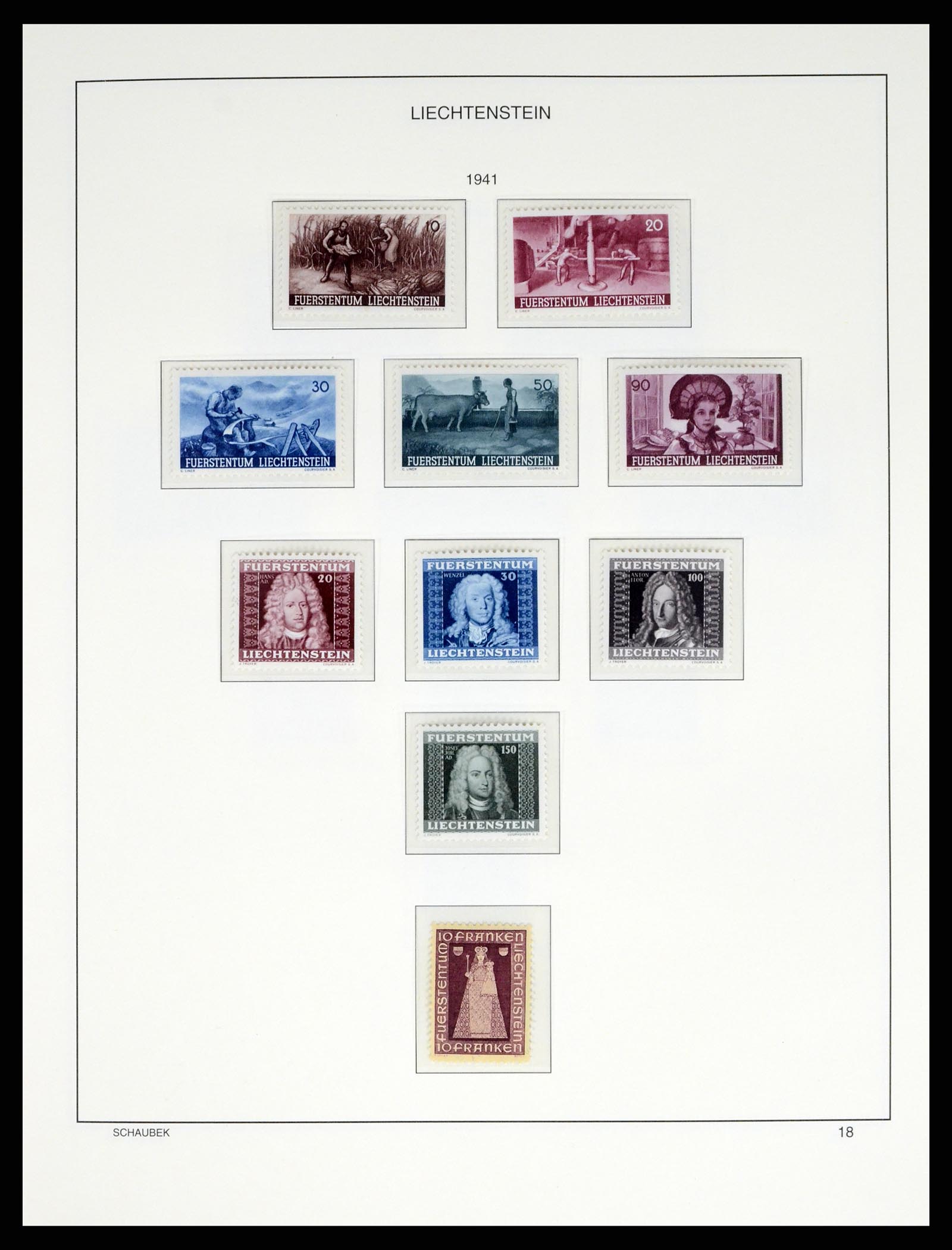 37547 021 - Stamp collection 37547 Liechtenstein 1912-2011.