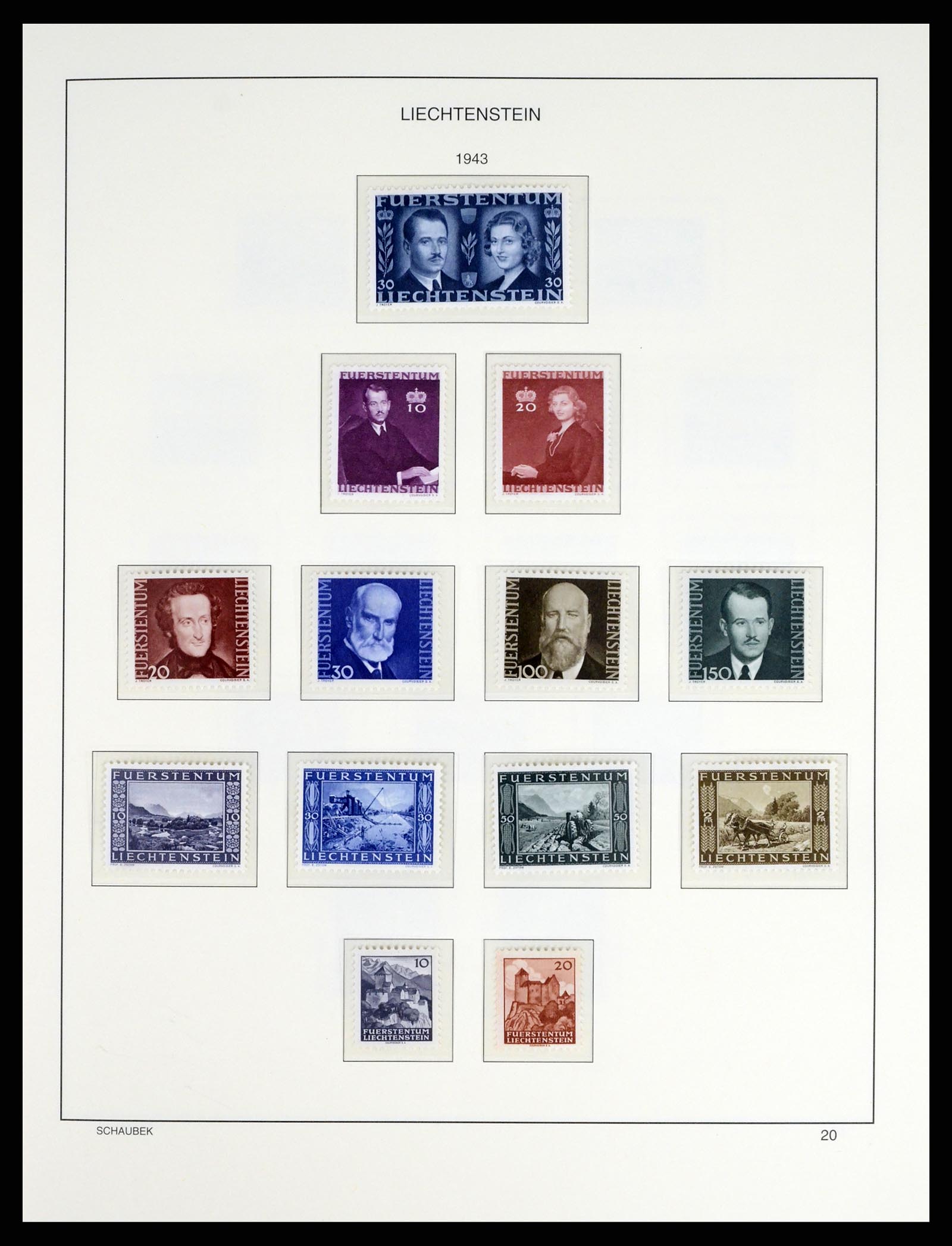 37547 023 - Stamp collection 37547 Liechtenstein 1912-2011.