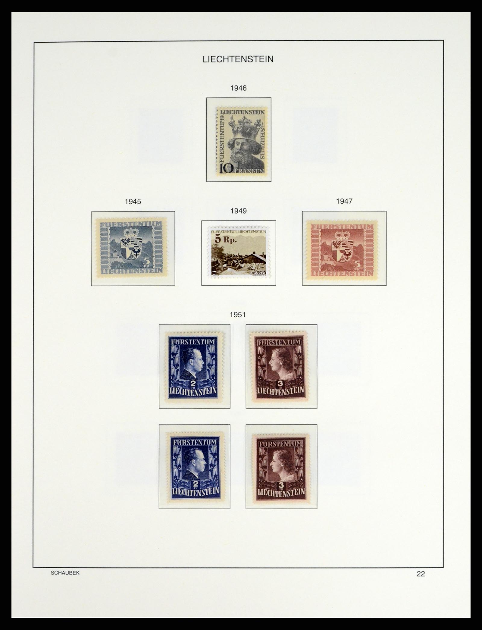 37547 025 - Stamp collection 37547 Liechtenstein 1912-2011.
