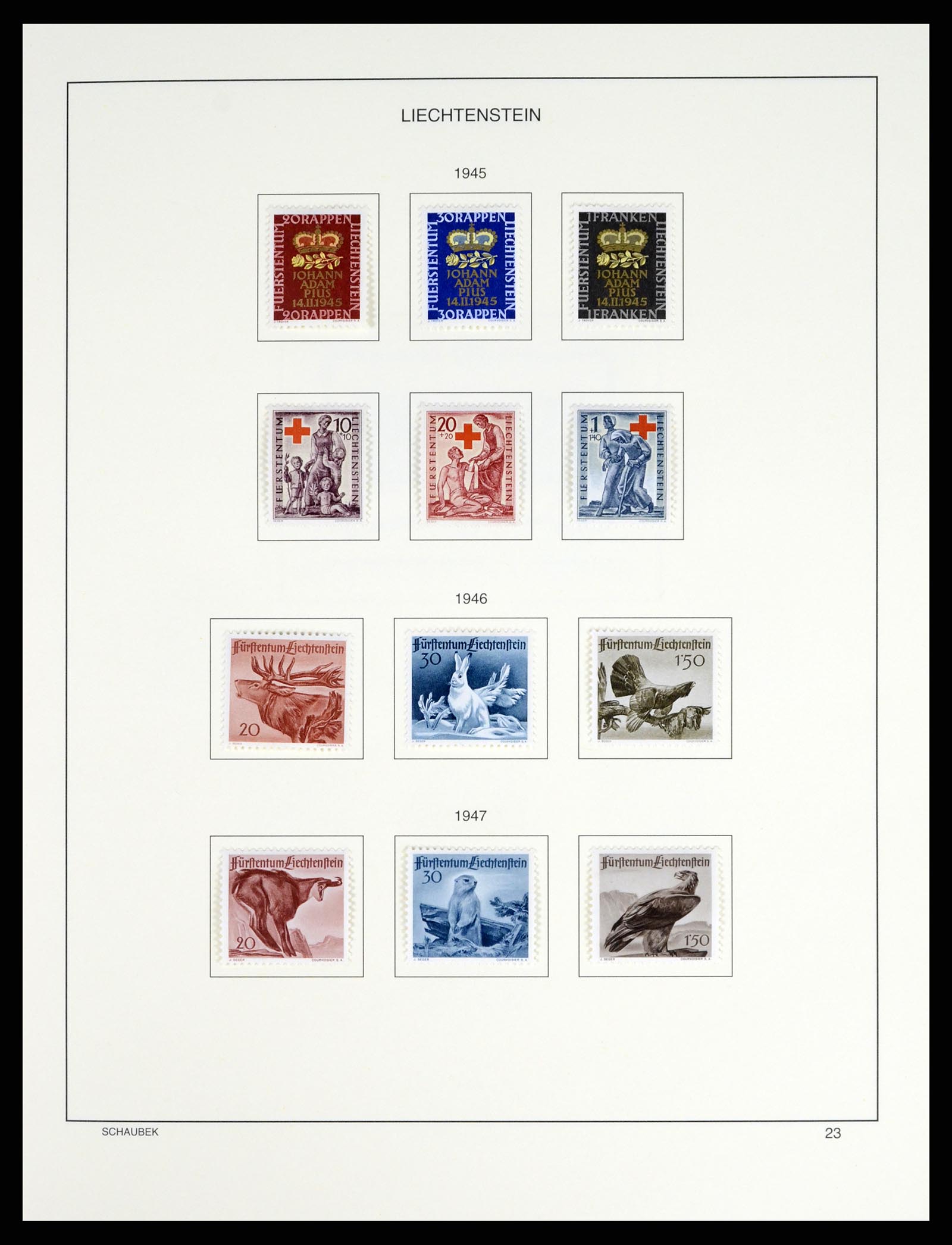 37547 026 - Stamp collection 37547 Liechtenstein 1912-2011.