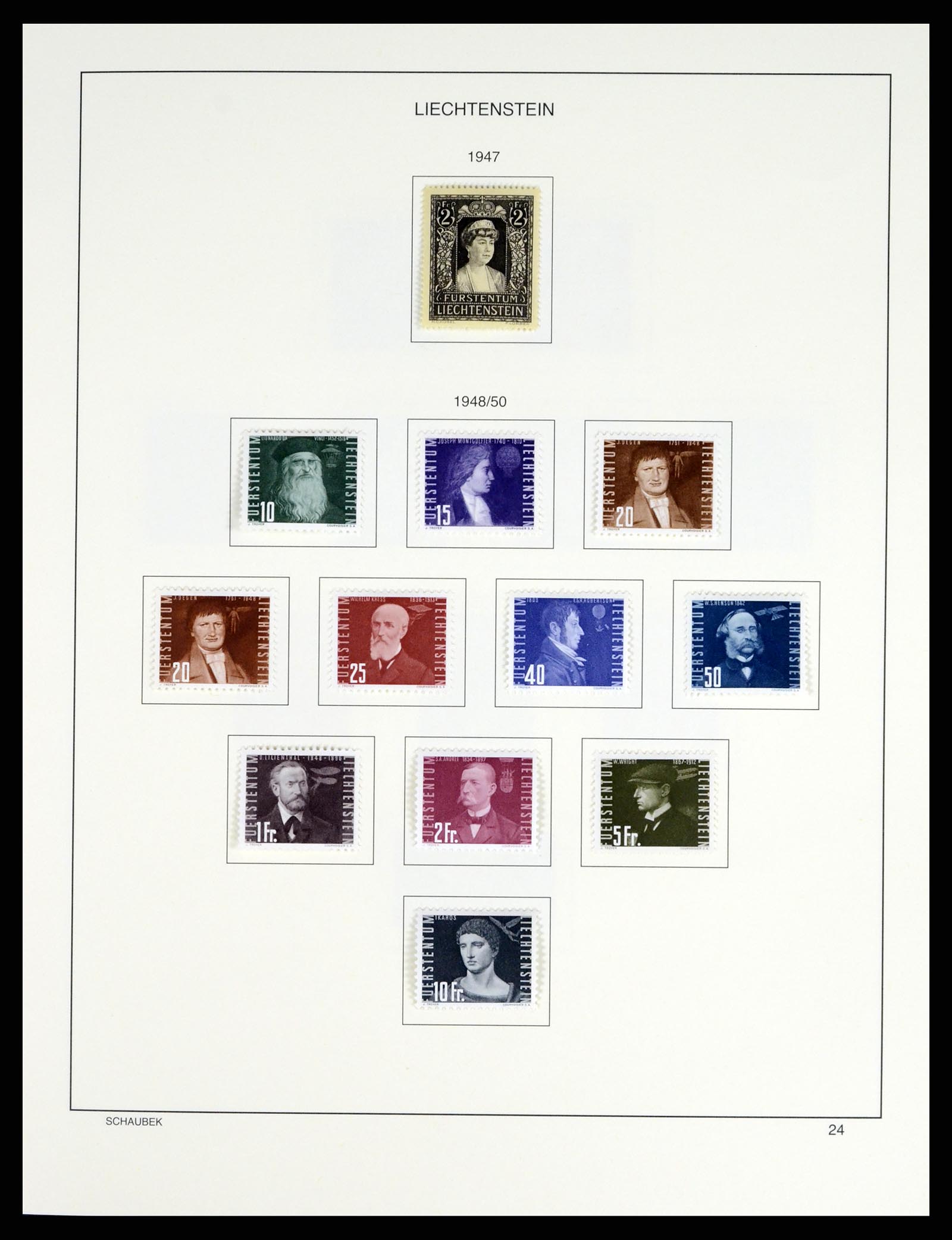 37547 028 - Stamp collection 37547 Liechtenstein 1912-2011.