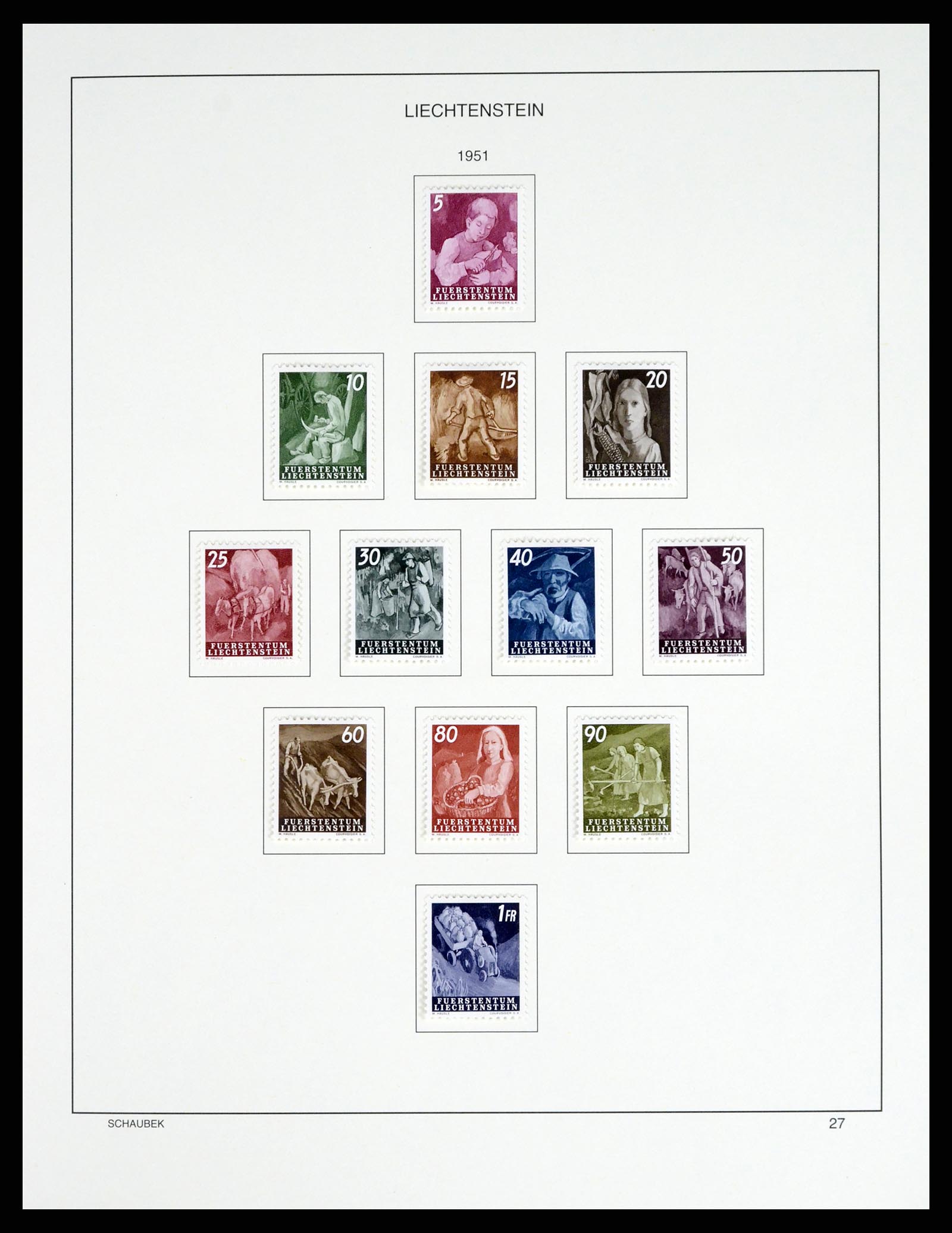 37547 032 - Stamp collection 37547 Liechtenstein 1912-2011.