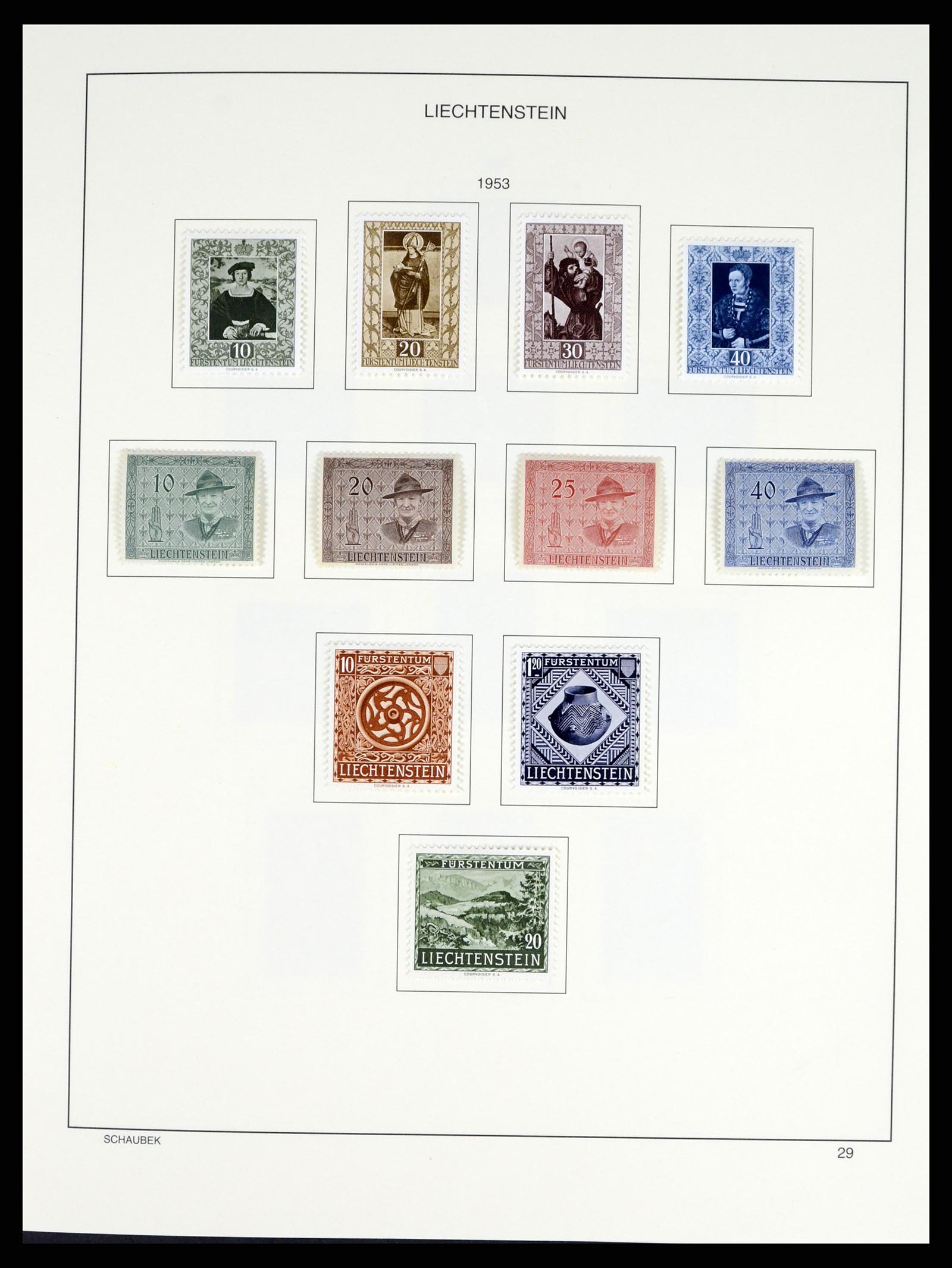 37547 034 - Stamp collection 37547 Liechtenstein 1912-2011.