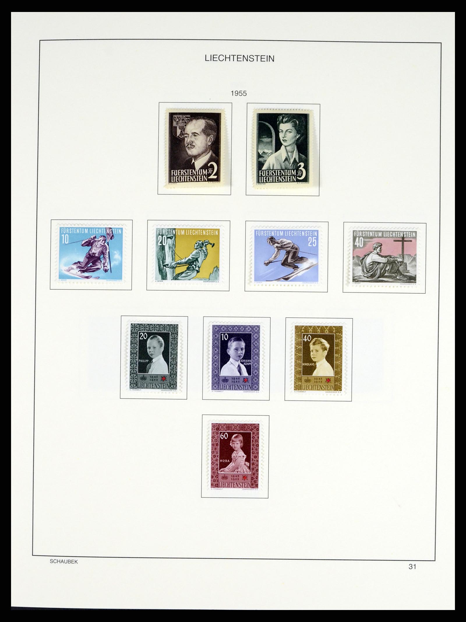 37547 036 - Stamp collection 37547 Liechtenstein 1912-2011.