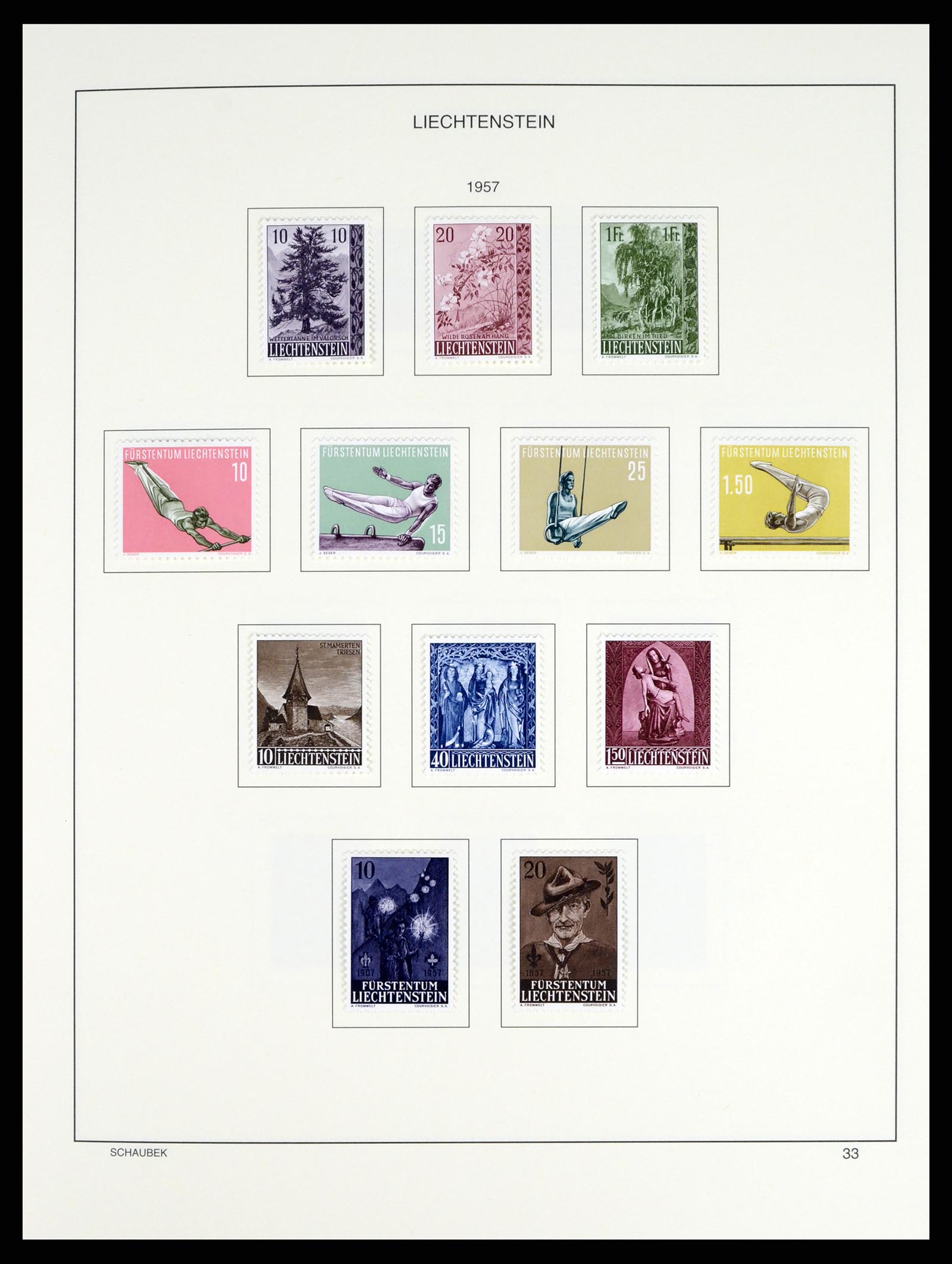 37547 038 - Stamp collection 37547 Liechtenstein 1912-2011.