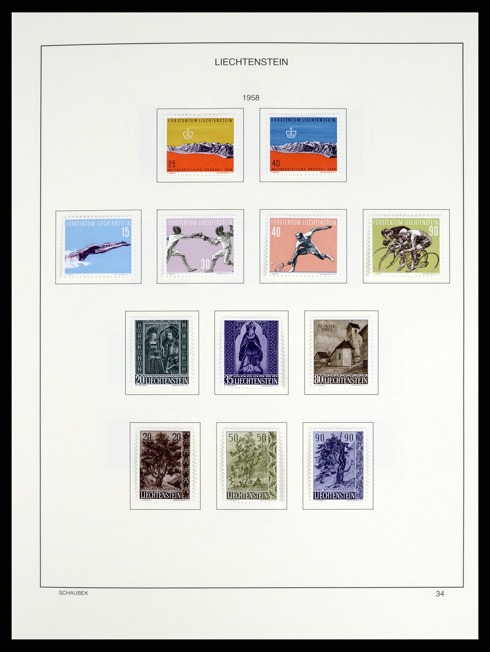 37547 039 - Postzegelverzameling 37547 Liechtenstein 1912-2011.