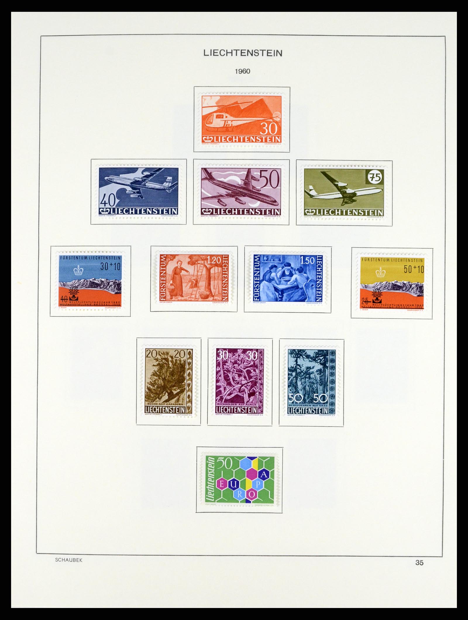 37547 041 - Stamp collection 37547 Liechtenstein 1912-2011.