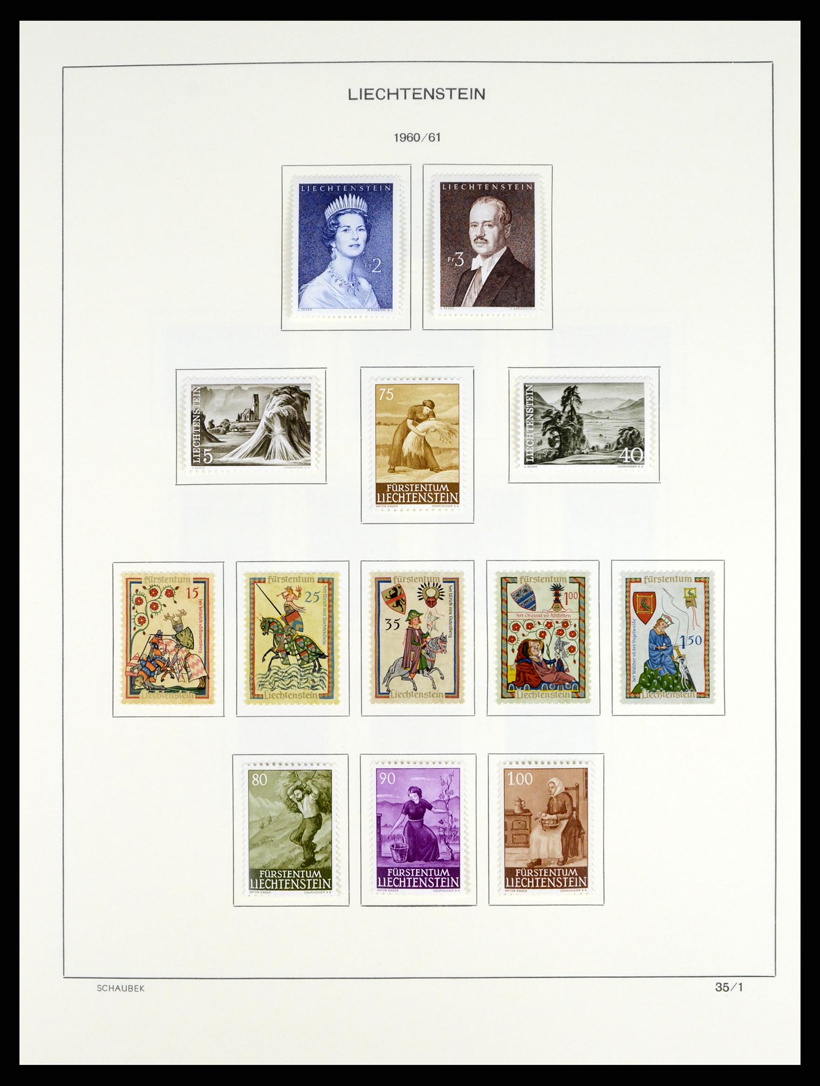 37547 042 - Stamp collection 37547 Liechtenstein 1912-2011.