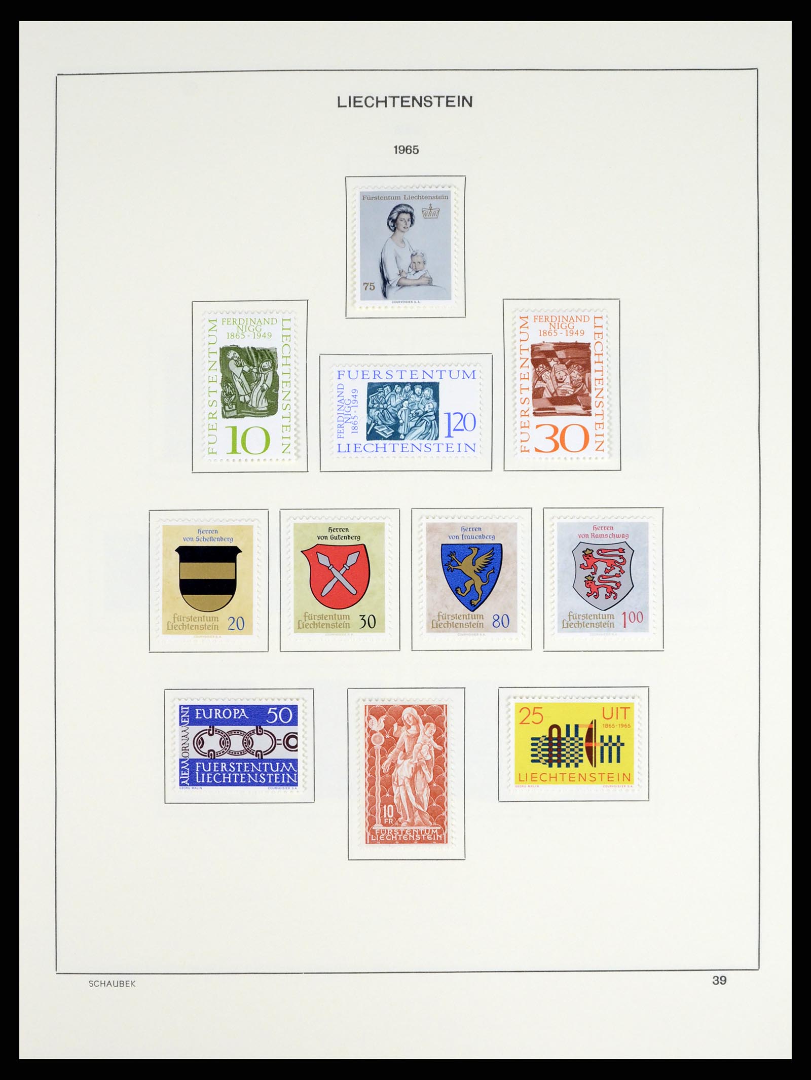 37547 047 - Postzegelverzameling 37547 Liechtenstein 1912-2011.