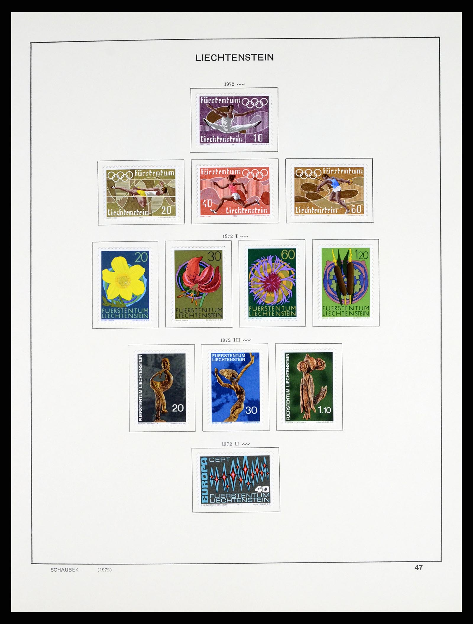37547 058 - Stamp collection 37547 Liechtenstein 1912-2011.