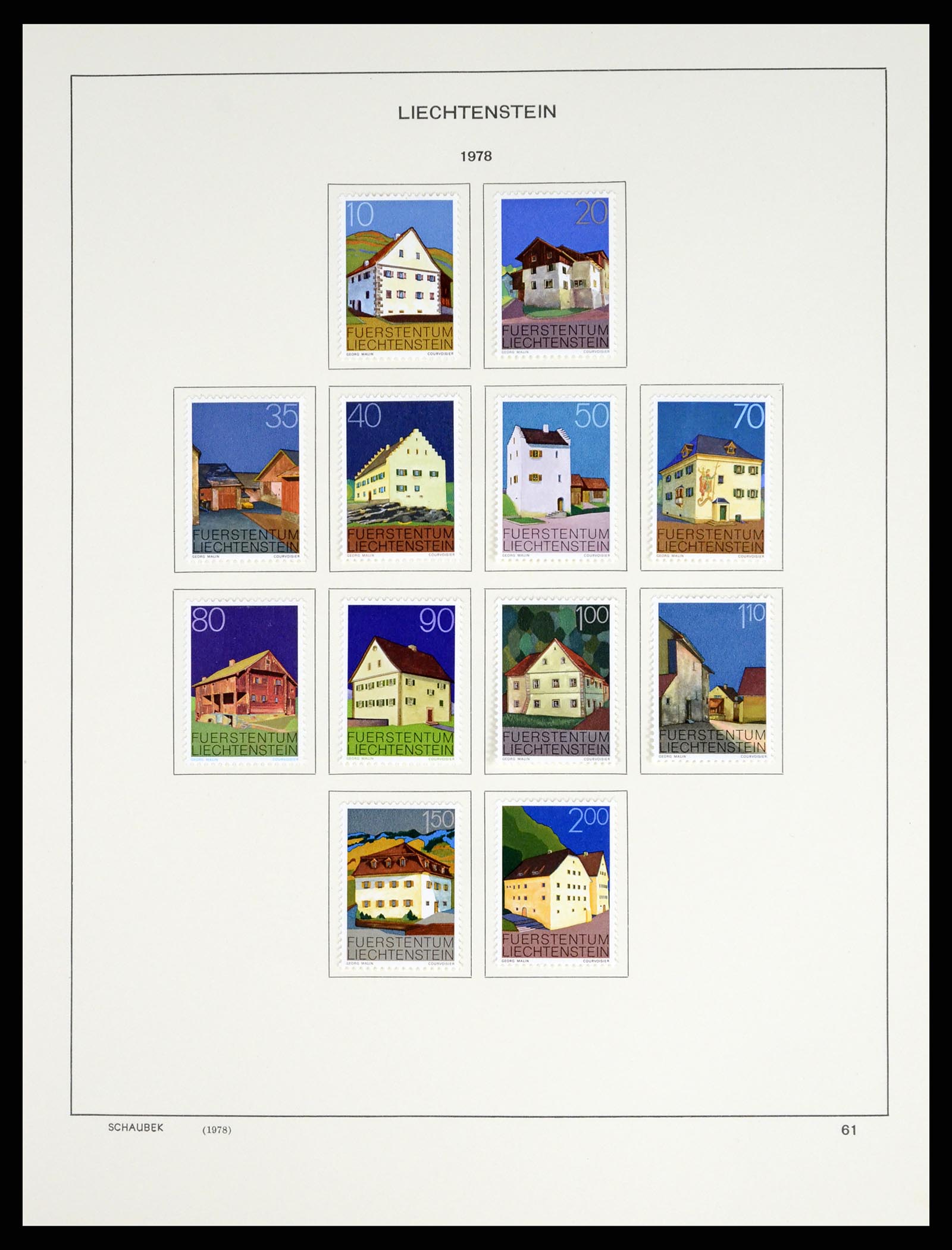 37547 074 - Stamp collection 37547 Liechtenstein 1912-2011.