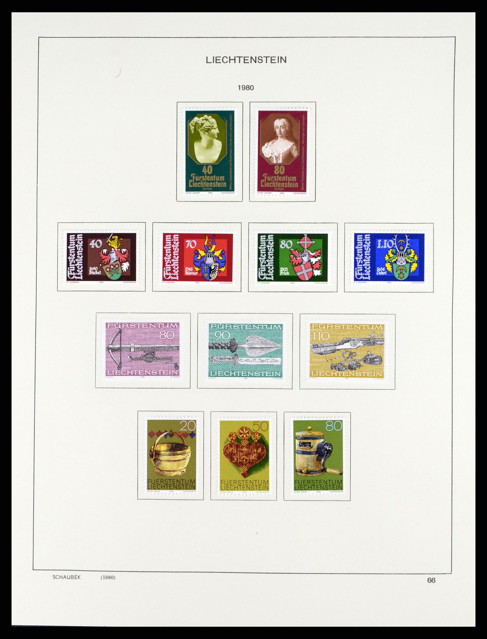 37547 080 - Stamp collection 37547 Liechtenstein 1912-2011.