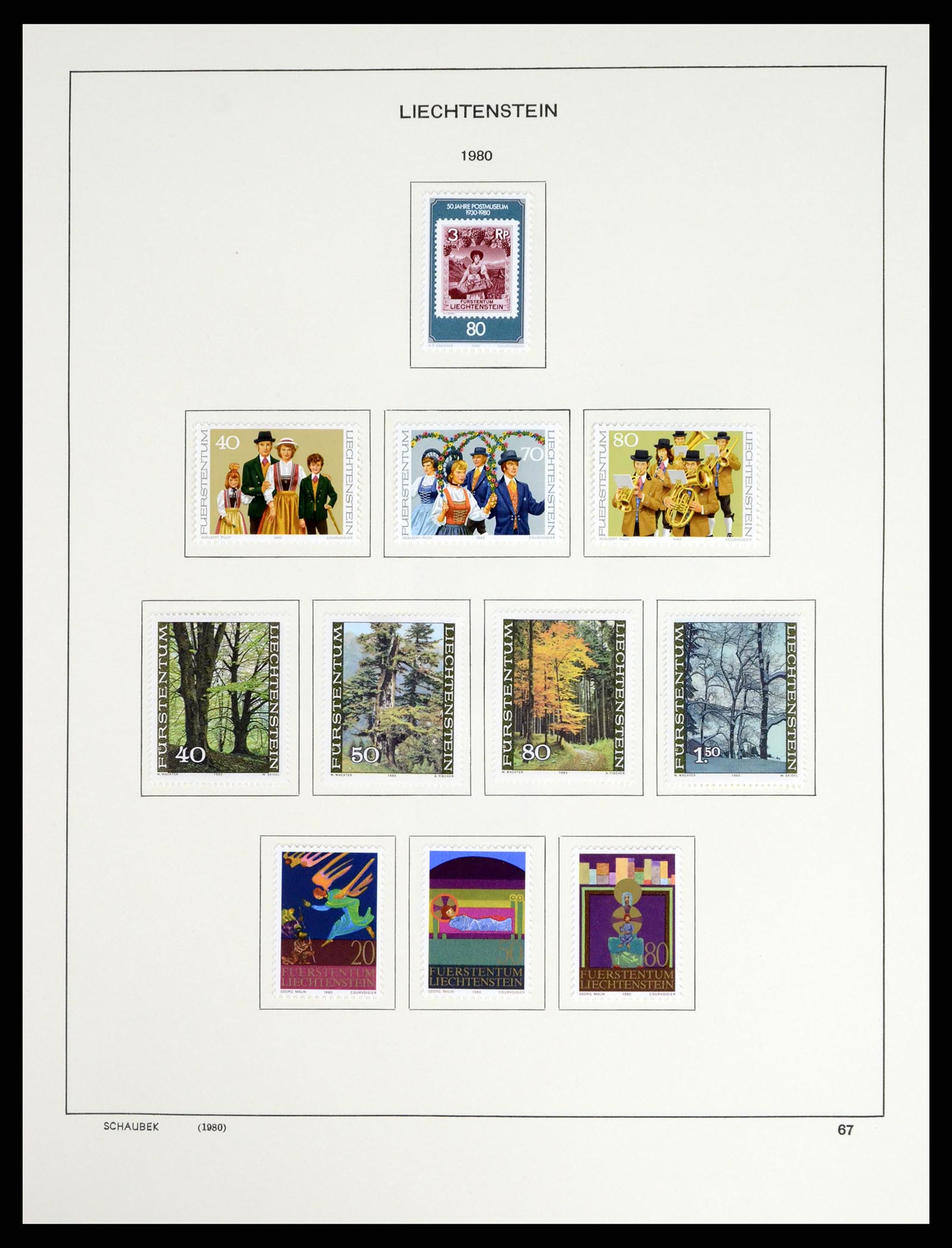 37547 081 - Stamp collection 37547 Liechtenstein 1912-2011.