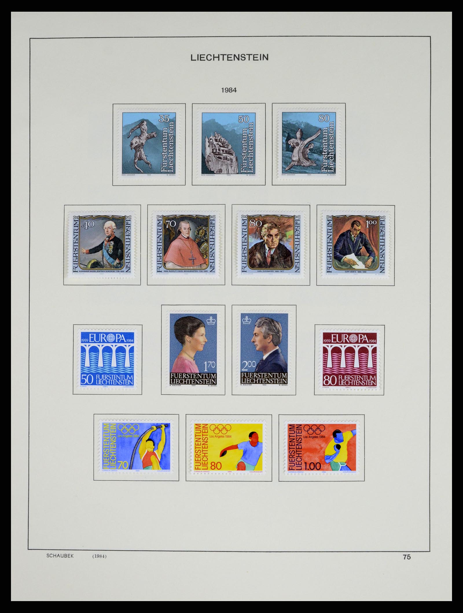 37547 090 - Stamp collection 37547 Liechtenstein 1912-2011.