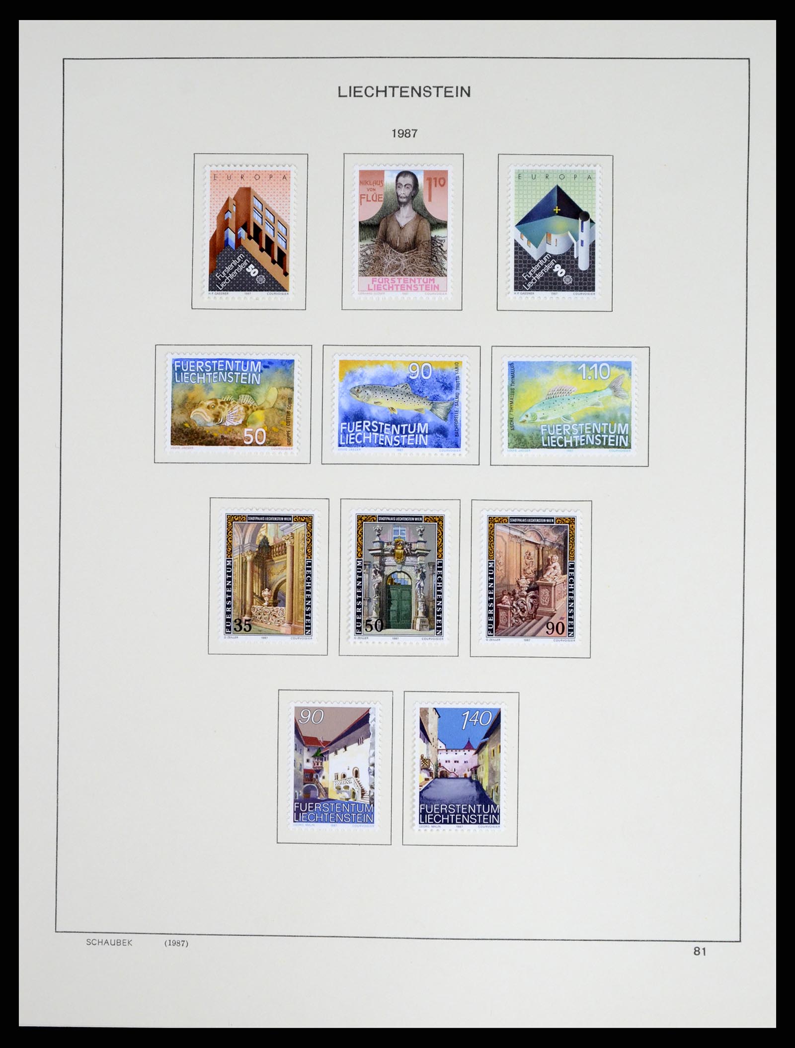 37547 097 - Stamp collection 37547 Liechtenstein 1912-2011.