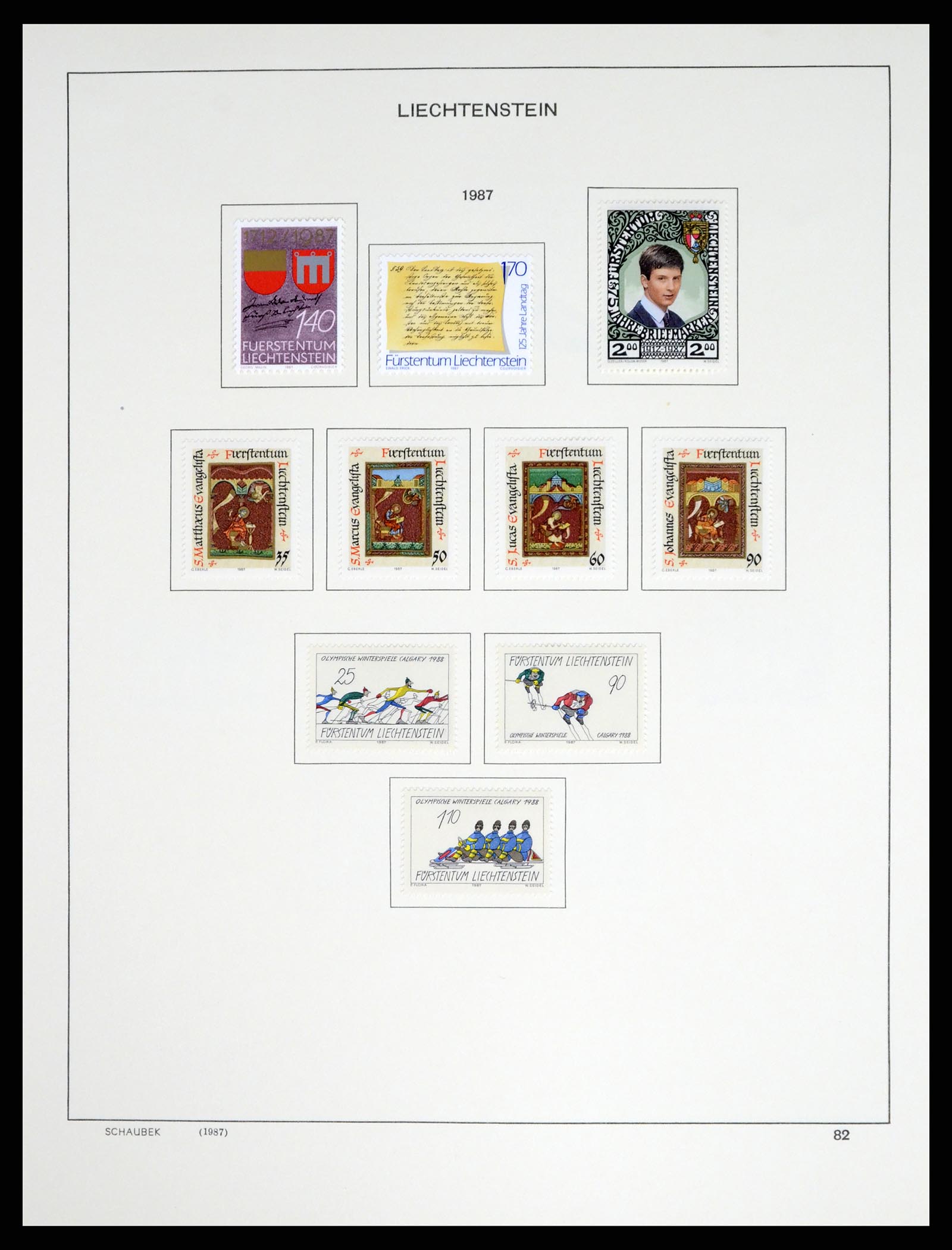 37547 098 - Stamp collection 37547 Liechtenstein 1912-2011.