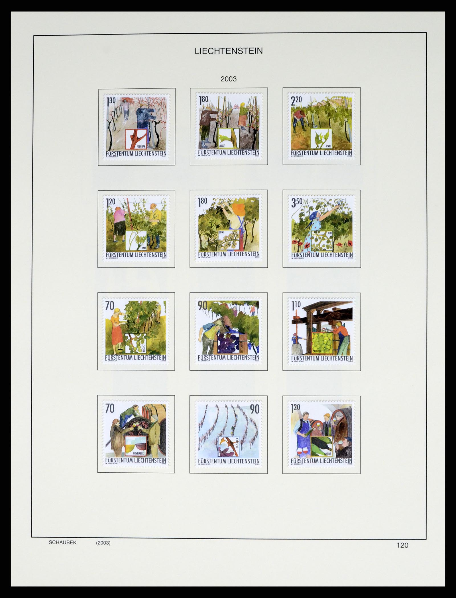 37547 142 - Stamp collection 37547 Liechtenstein 1912-2011.