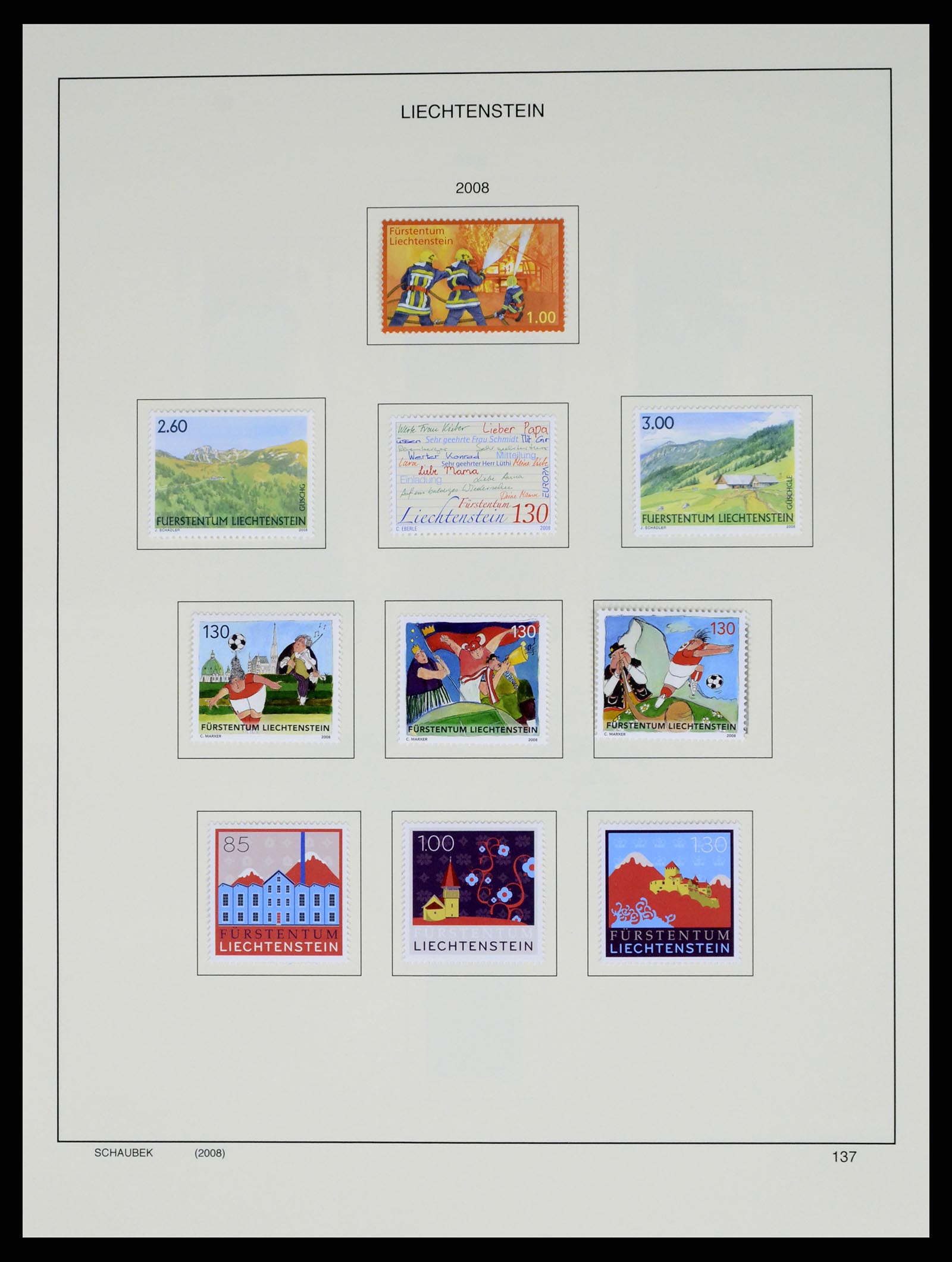 37547 160 - Stamp collection 37547 Liechtenstein 1912-2011.
