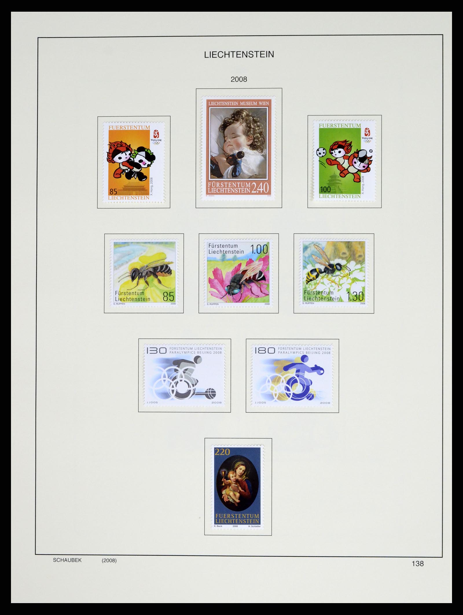 37547 161 - Stamp collection 37547 Liechtenstein 1912-2011.