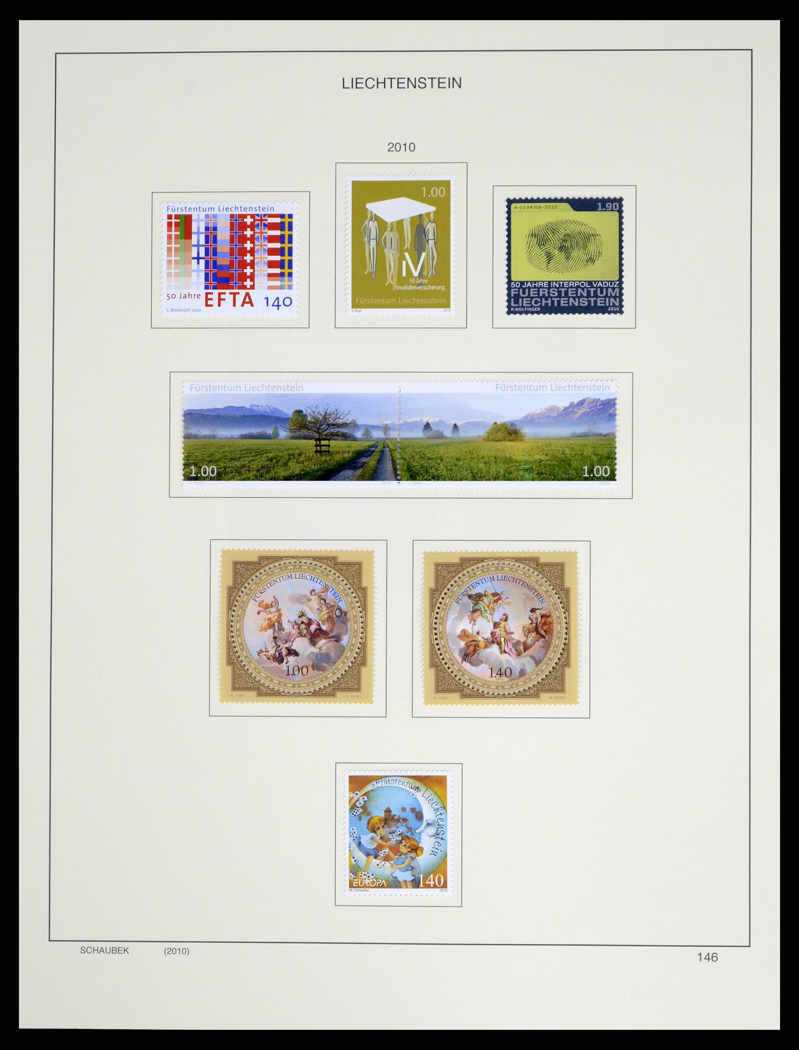 37547 170 - Stamp collection 37547 Liechtenstein 1912-2011.