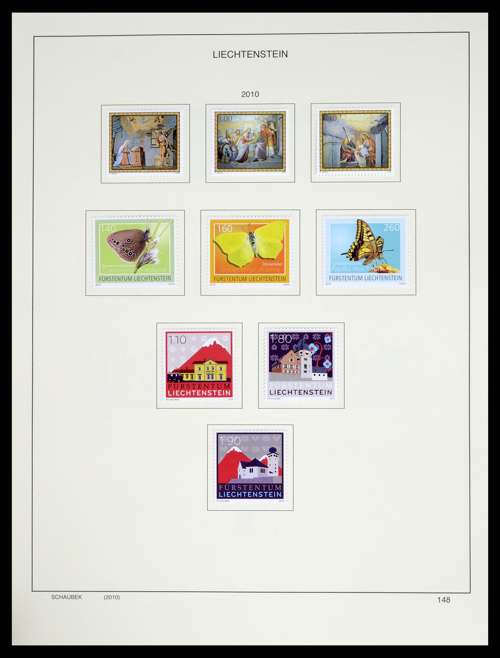 37547 174 - Stamp collection 37547 Liechtenstein 1912-2011.