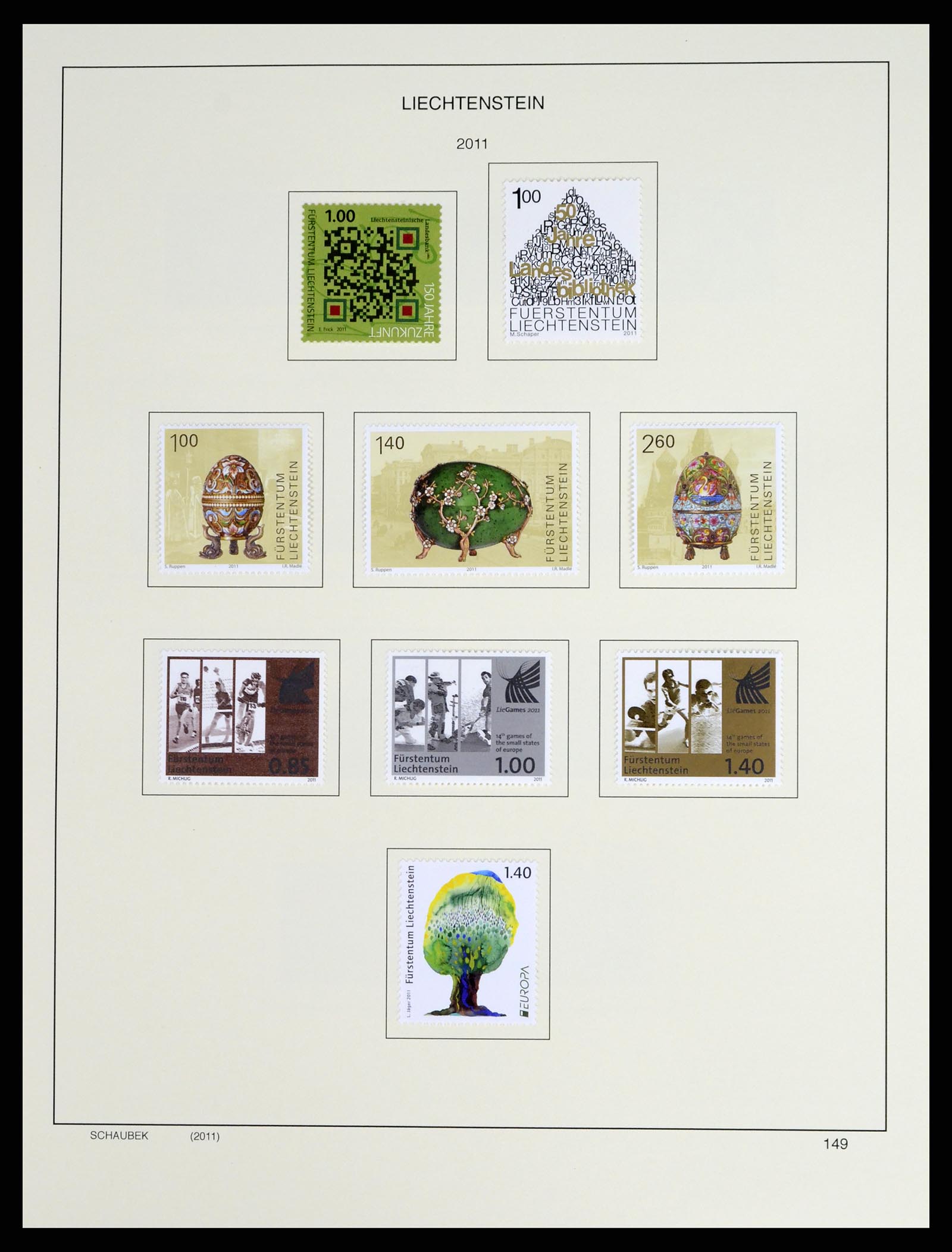 37547 175 - Stamp collection 37547 Liechtenstein 1912-2011.