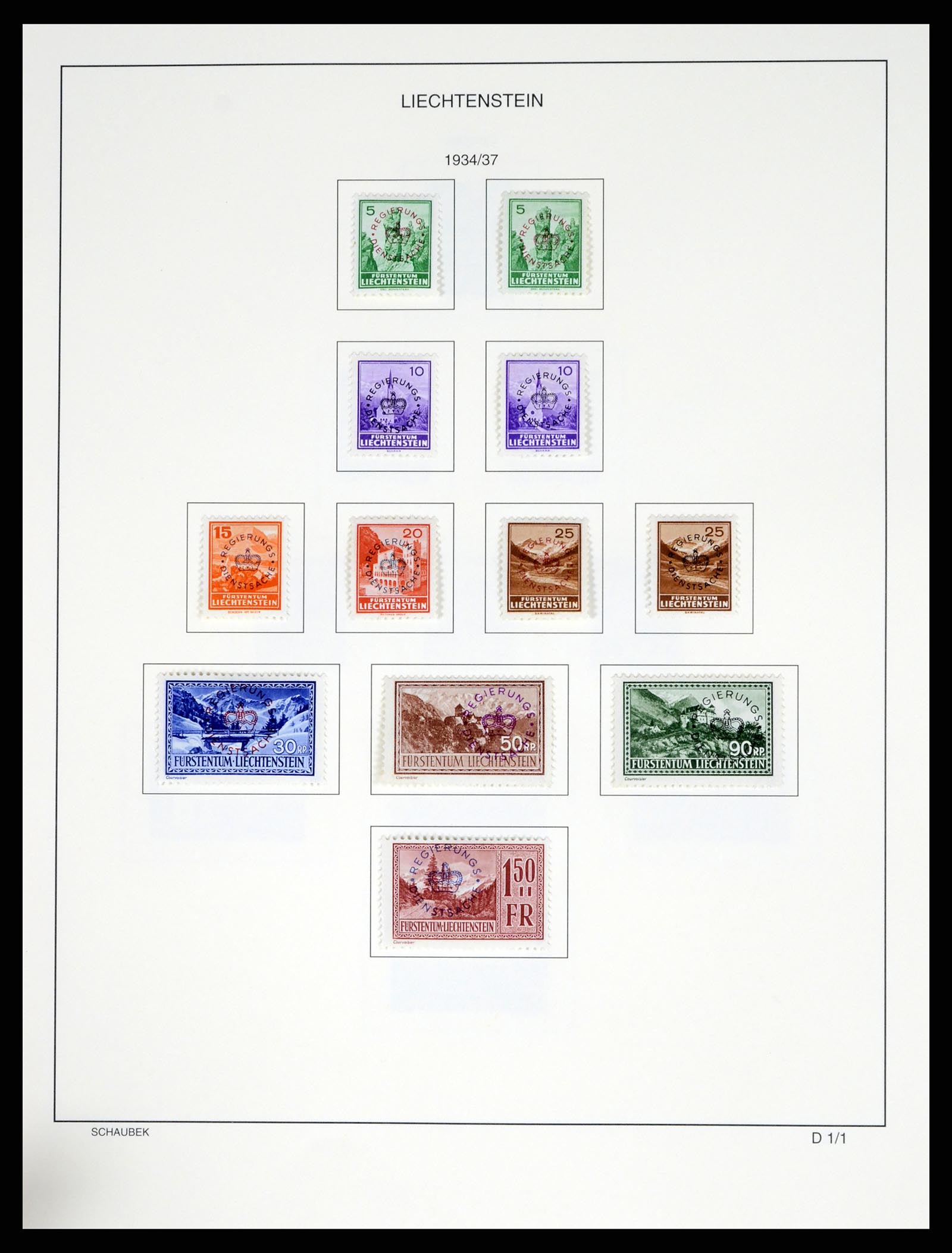 37547 182 - Stamp collection 37547 Liechtenstein 1912-2011.